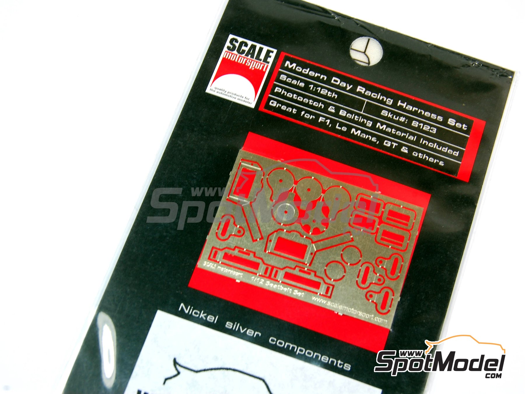 Image 1: Modern F1 racing harness | Seatbelts in 1/12 scale manufactured by Scale Motorsport (ref. SM8123, also 8123)