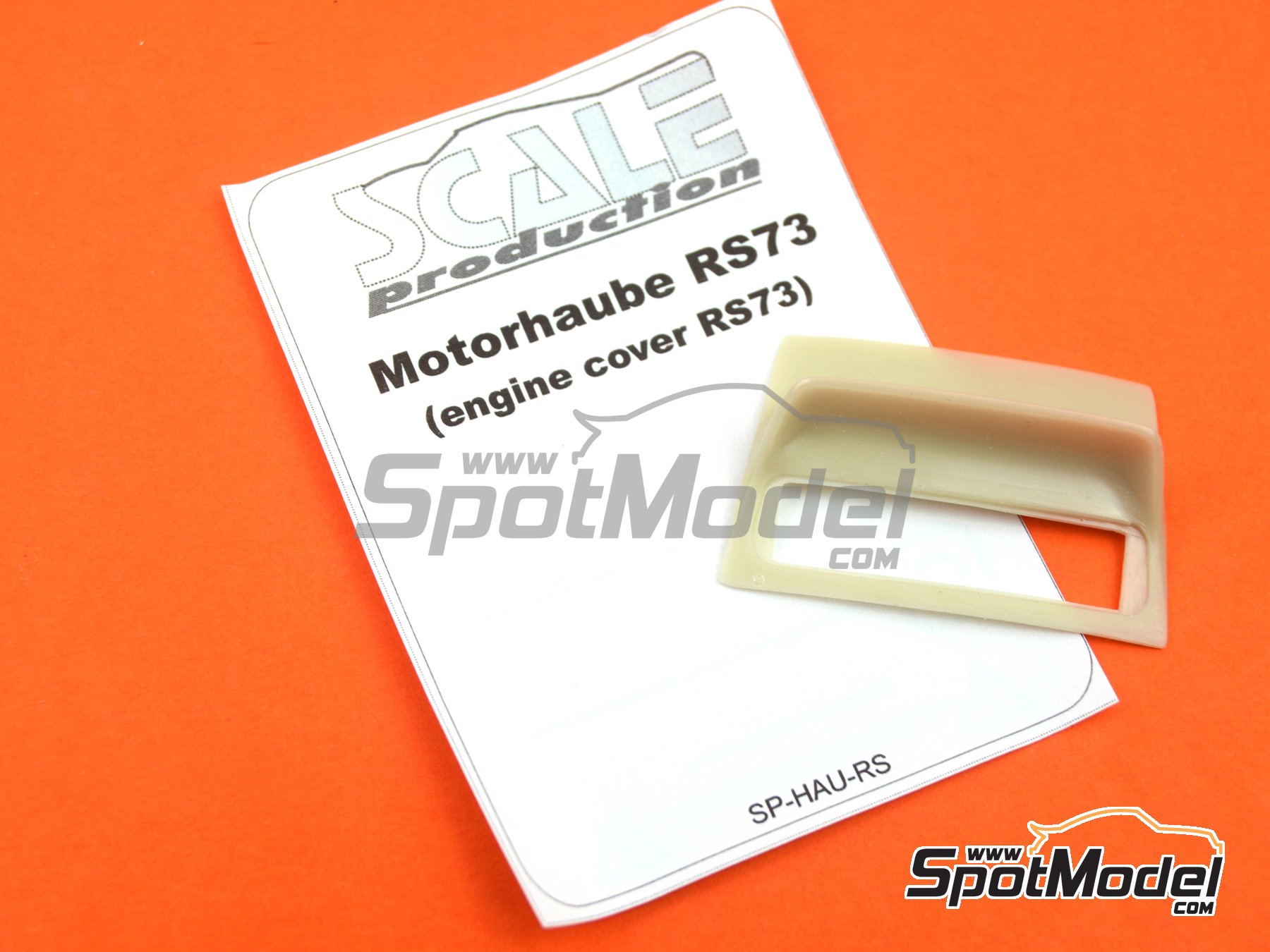 Image 6: Porsche 911 RS 1973 engine cover without grille | Detail in 1/24 scale manufactured by Scale Production (ref. SP-HAU-RS)
