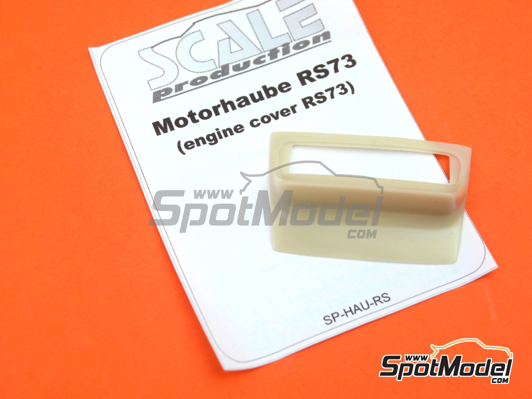 Image 7: Porsche 911 RS 1973 engine cover without grille | Detail in 1/24 scale manufactured by Scale Production (ref. SP-HAU-RS)