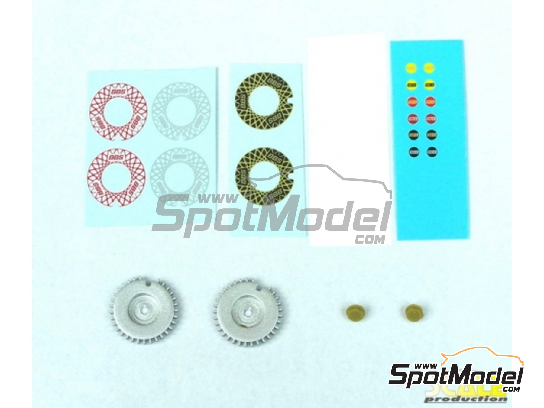 Image 1: BBS Turbo Fan 15'' and 16'' | Detail in 1/24 scale manufactured by Scale Production (ref.&nbsp;SP24-TF001-1, also SP_TF001#1+DECAL)