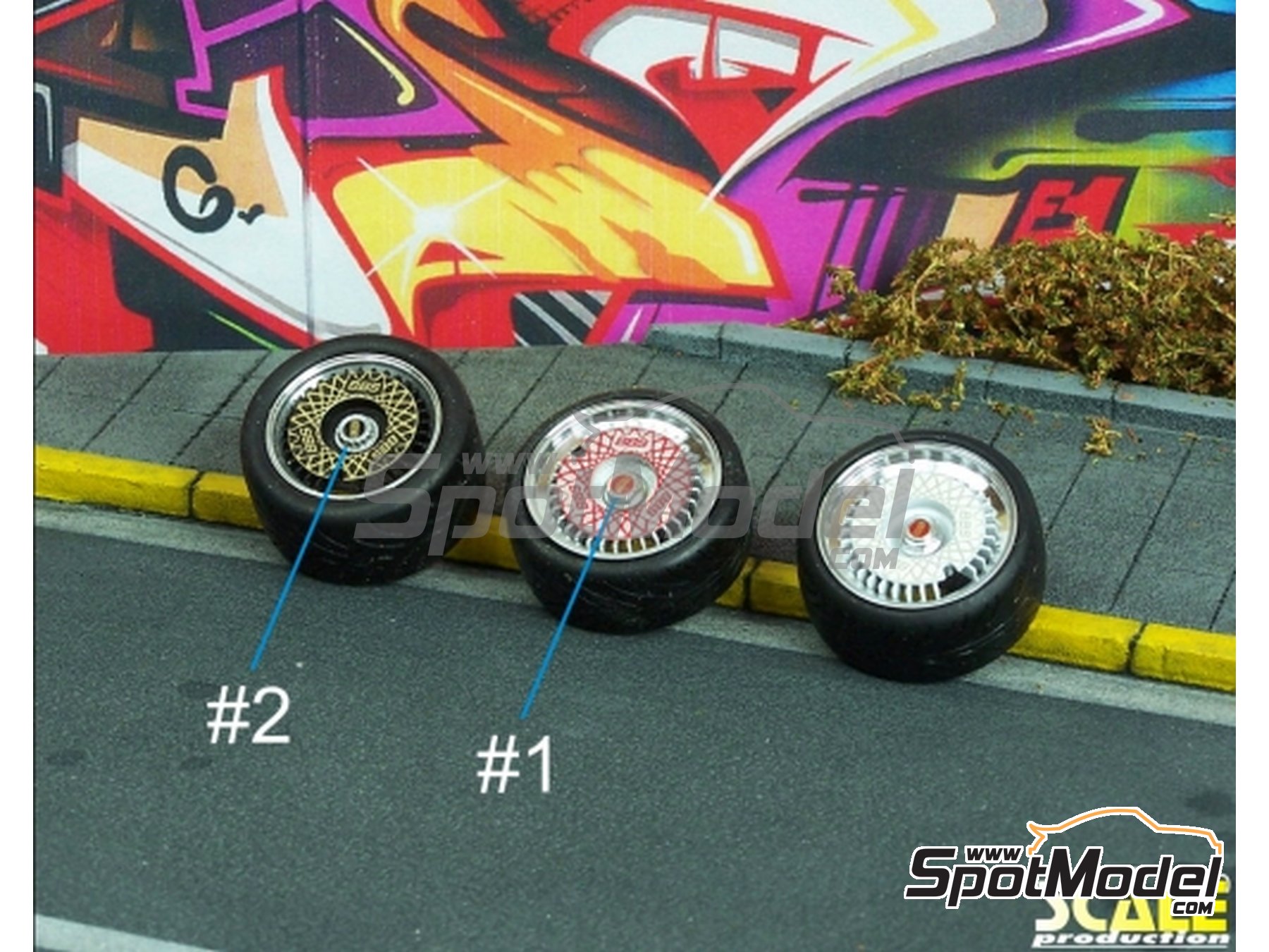 Image 3: BBS Turbo Fan 15'' and 16'' | Detail in 1/24 scale manufactured by Scale Production (ref.&nbsp;SP24-TF001-1, also SP_TF001#1+DECAL)