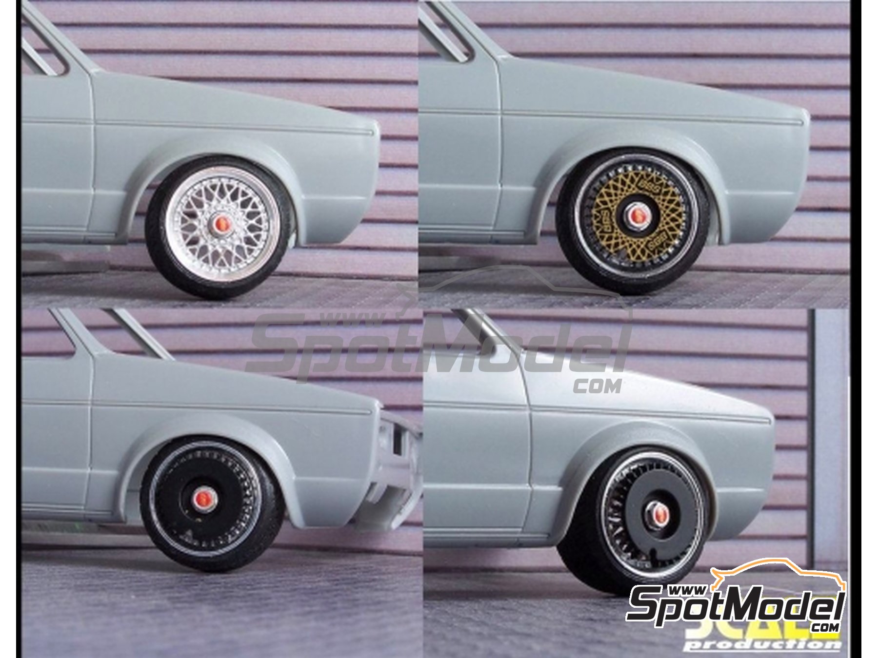 Image 4: BBS Turbo Fan 15'' and 16'' | Detail in 1/24 scale manufactured by Scale Production (ref.&nbsp;SP24-TF001-1, also SP_TF001#1+DECAL)