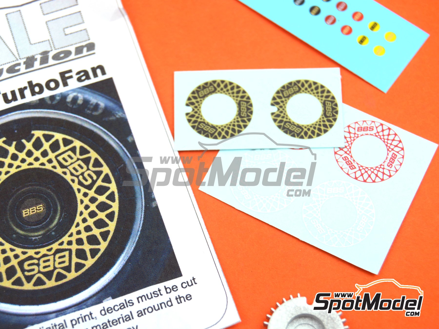 Image 8: BBS Turbo Fan 15'' and 16'' | Detail in 1/24 scale manufactured by Scale Production (ref.&nbsp;SP24-TF001-1, also SP_TF001#1+DECAL)