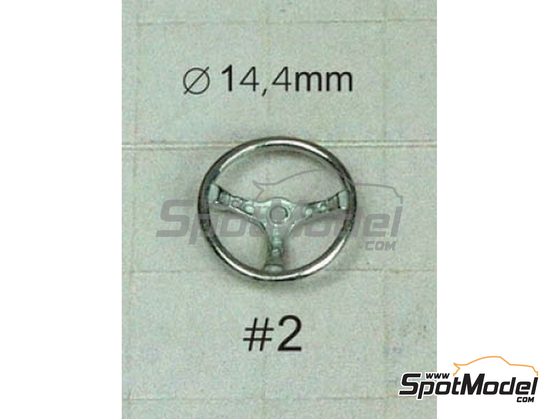 Image 1: Three spoked steering wheel | Steering wheel in 1/24 scale manufactured by Scale Production (ref.&nbsp;SP24093-2, also SP24093#2)