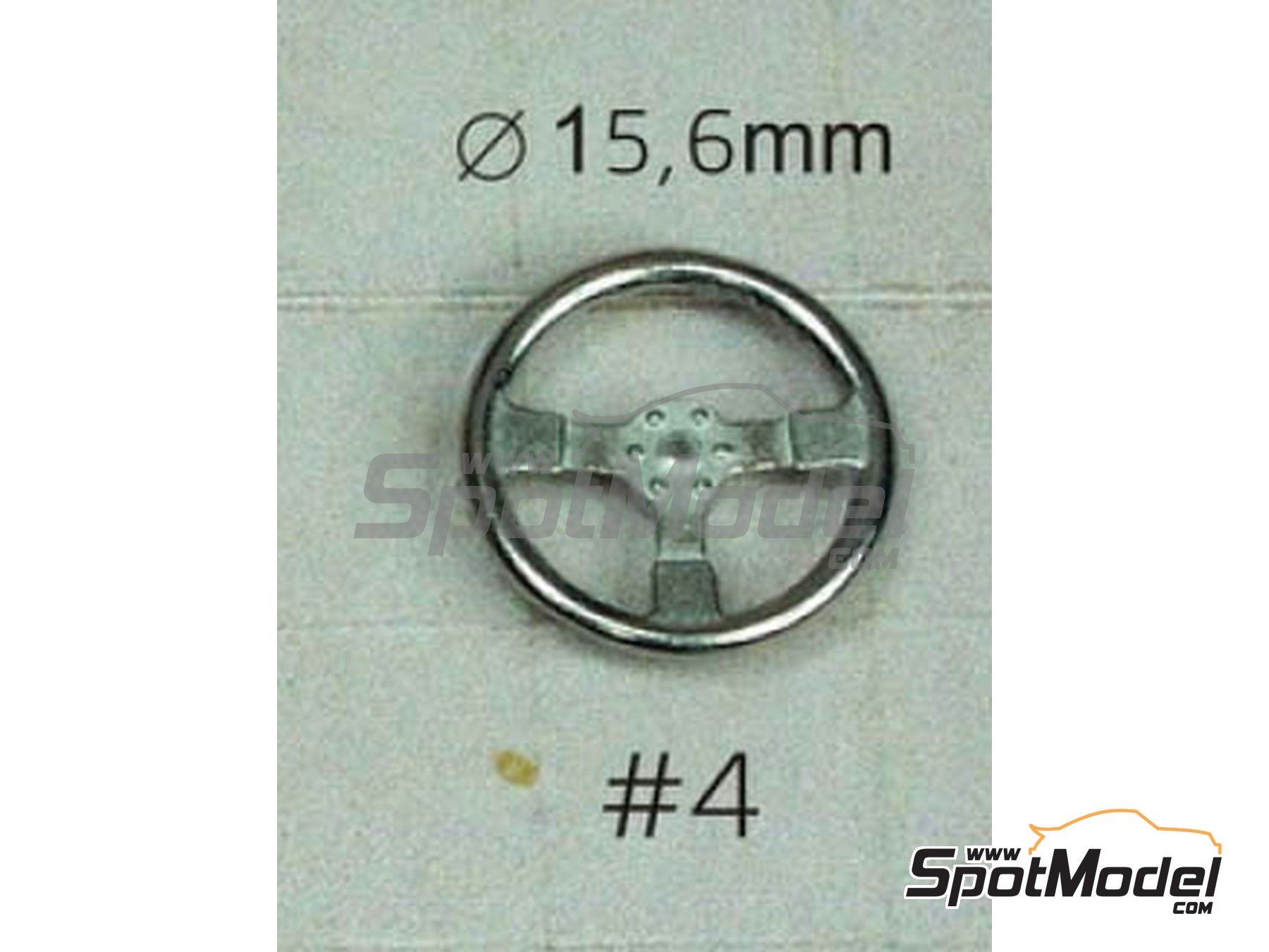 Image 1: Three spoked steering wheel | Steering wheel in 1/24 scale manufactured by Scale Production (ref.&nbsp;SP24093-4)