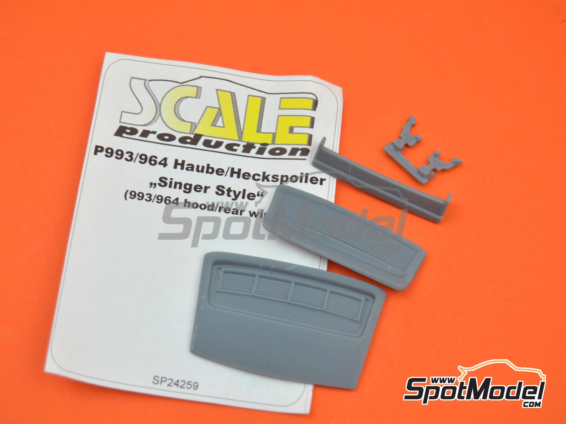 Image 1: Porsche 964 993 Singer style spoiler | Transkit in 1/24 scale manufactured by Scale Production (ref.&nbsp;SP24259)