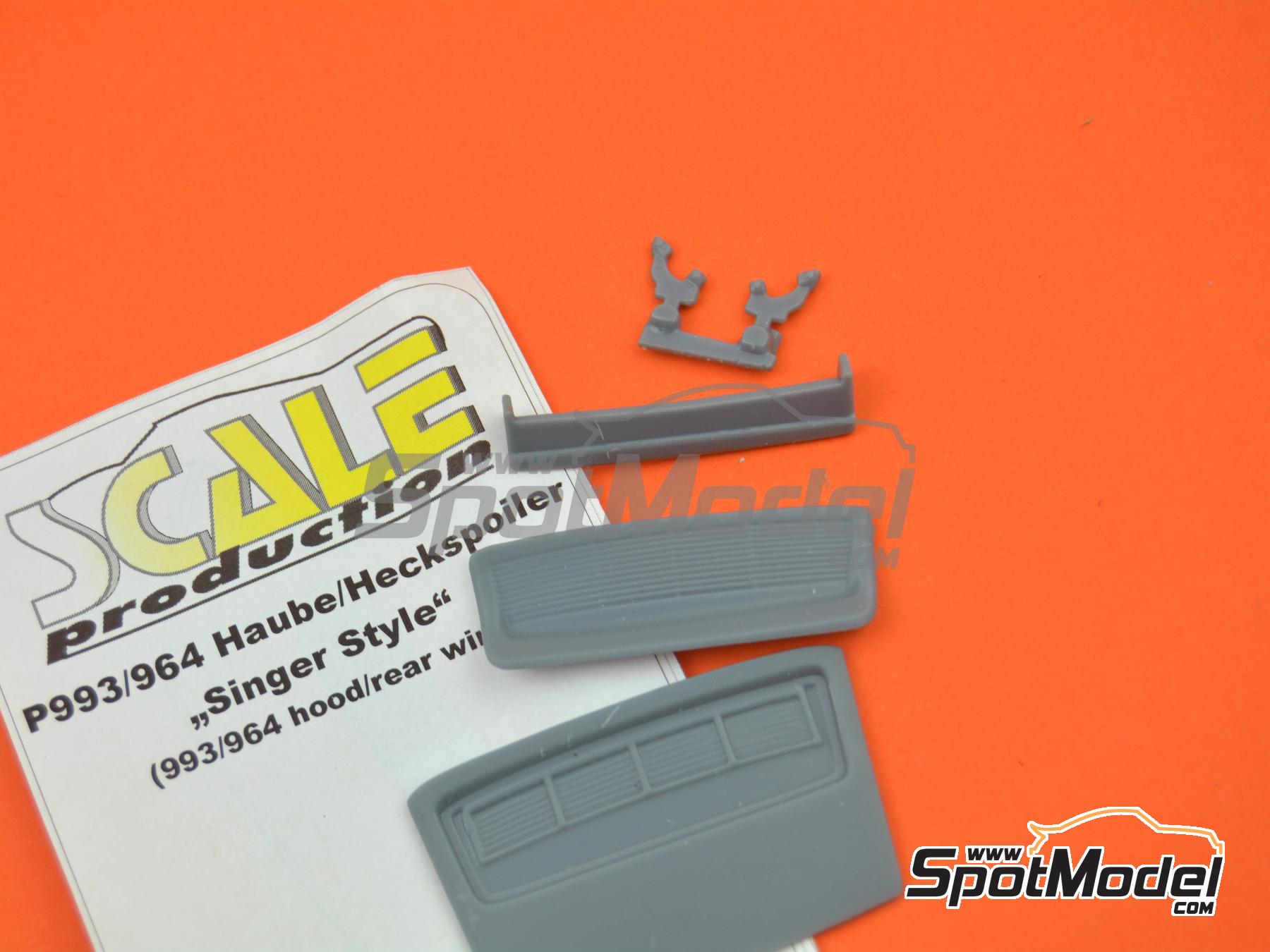 Image 2: Porsche 964 993 Singer style spoiler | Transkit in 1/24 scale manufactured by Scale Production (ref.&nbsp;SP24259)