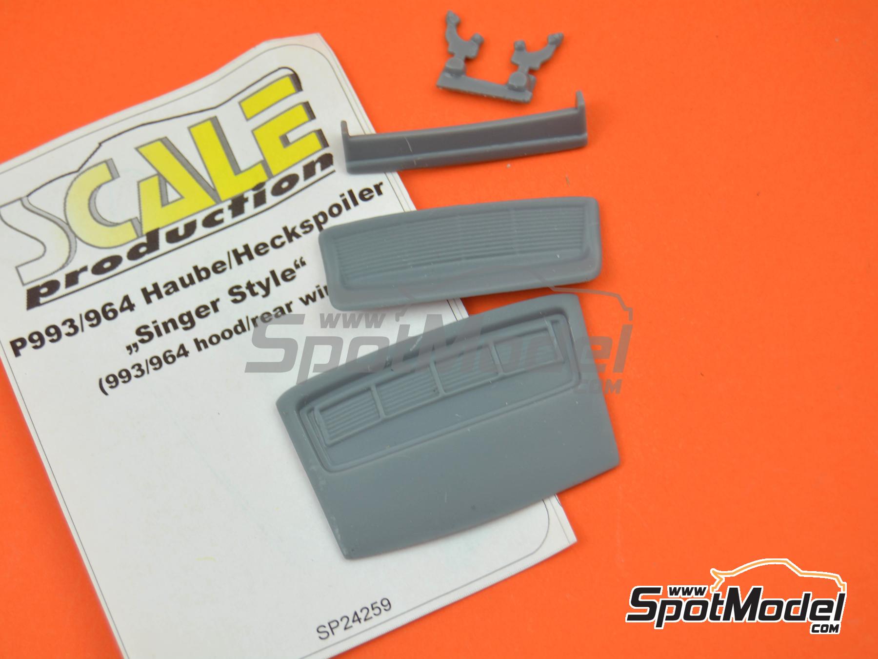 Image 3: Porsche 964 993 Singer style spoiler | Transkit in 1/24 scale manufactured by Scale Production (ref.&nbsp;SP24259)