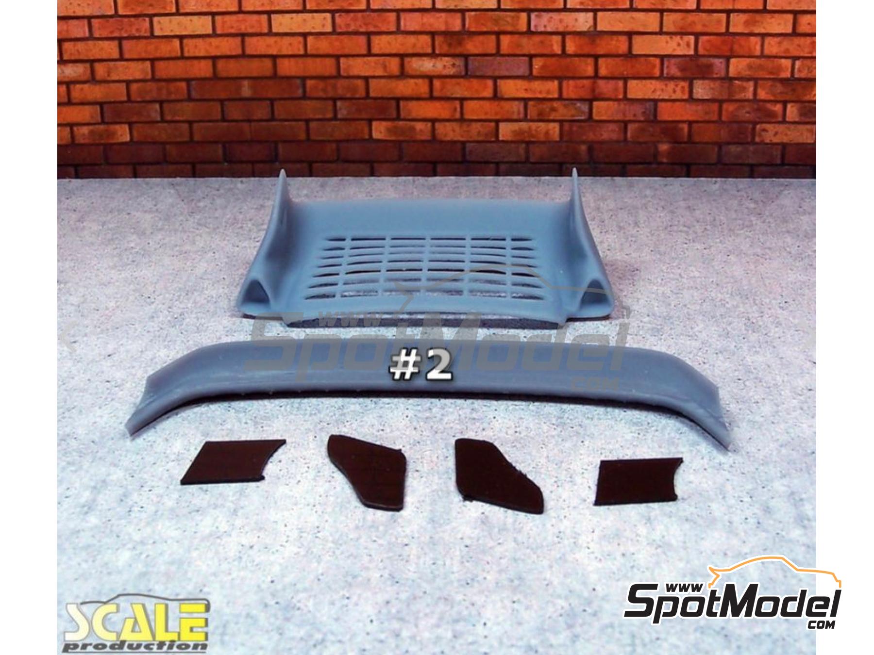 Image 1: Porsche 993 GT2 rear wing type 2 | Wing set in 1/24 scale manufactured by Scale Production (ref.&nbsp;SP24262-2, also SP24262#2)