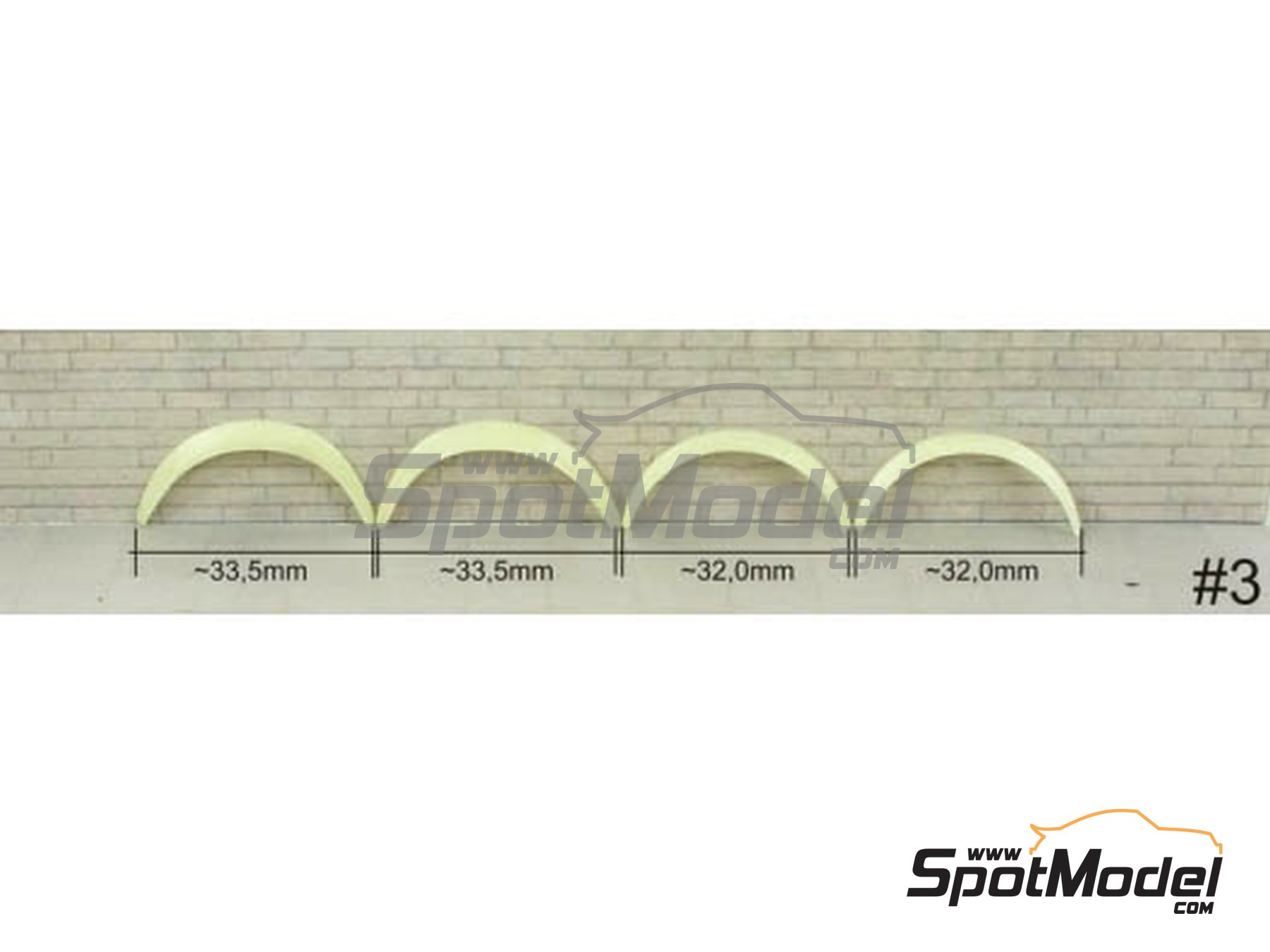 Image 1: Aletines universales - Tipo 3 | Detalle en escala&nbsp;1/24 fabricado por Scale Production (ref.&nbsp;SP24283-3, tambien SP24283#3)