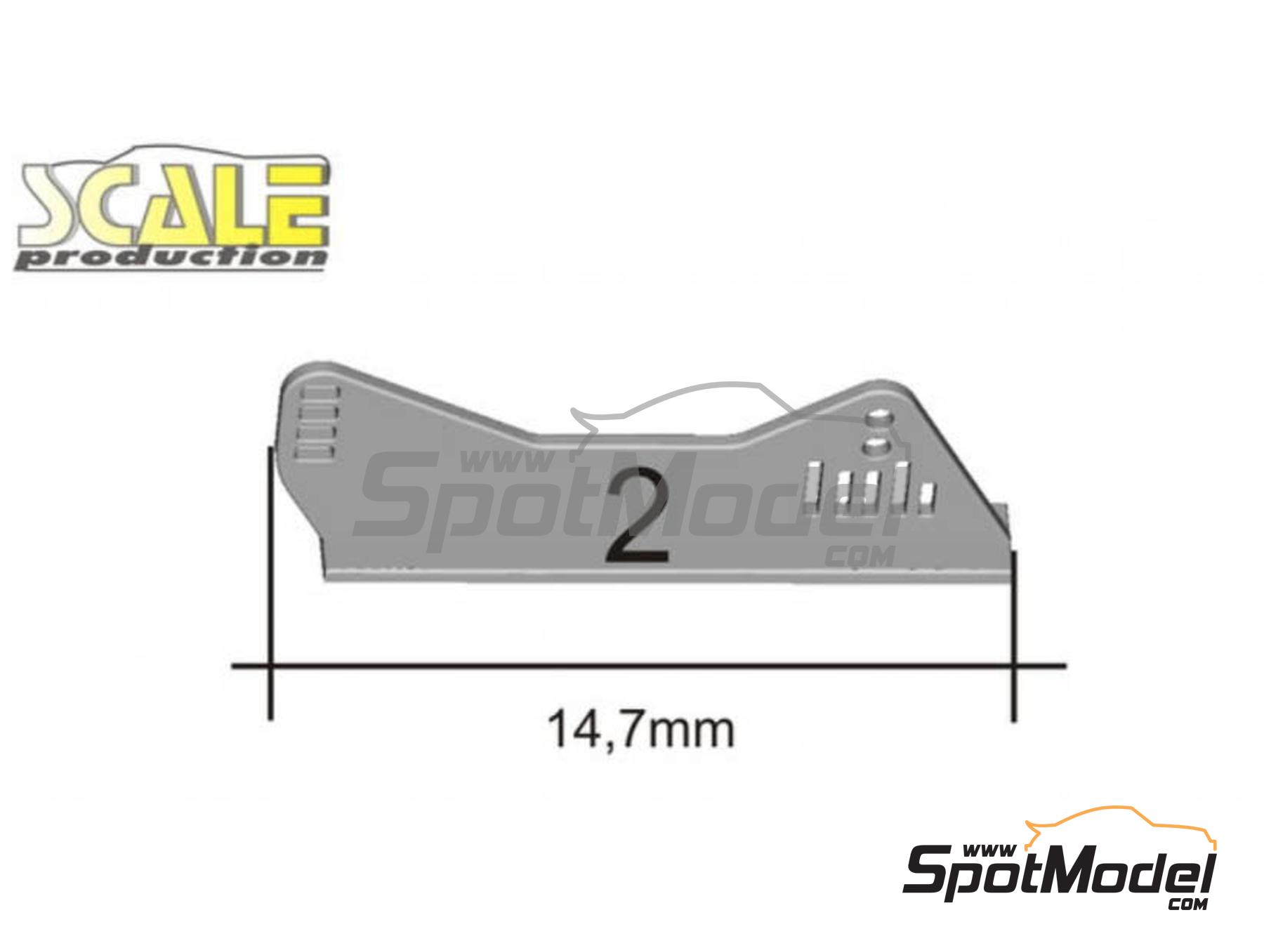 Image 1: Side mount seat brackets - type 2 | Detail in 1/24 scale manufactured by Scale Production (ref.&nbsp;SP24302-2, also SP24302#2)