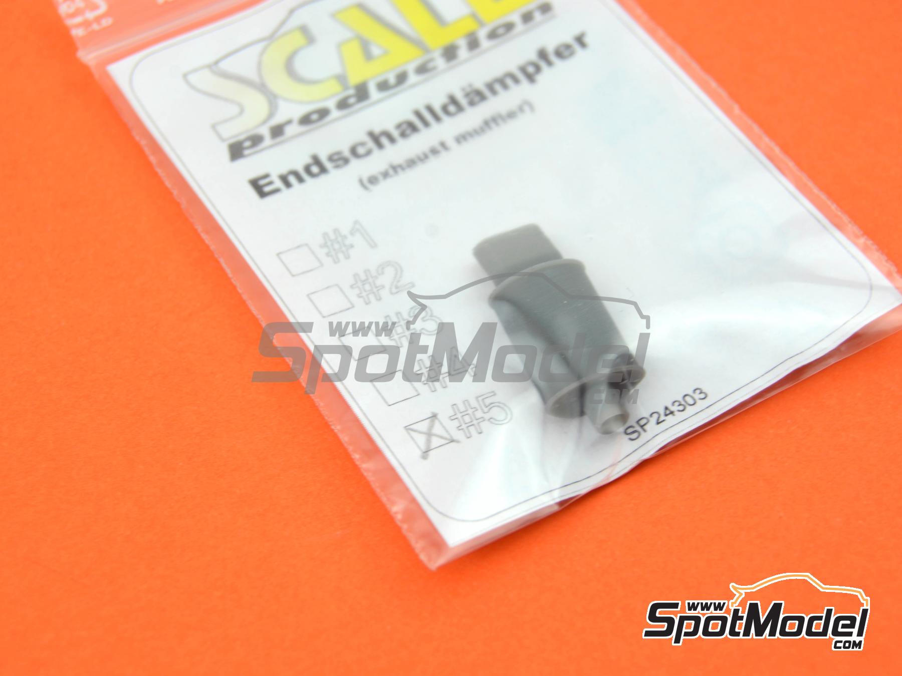 Image 3: Exhaust muffler - Type 5 | Exhaust in 1/24 scale manufactured by Scale Production (ref. SP24303-5, also SP24303#5)