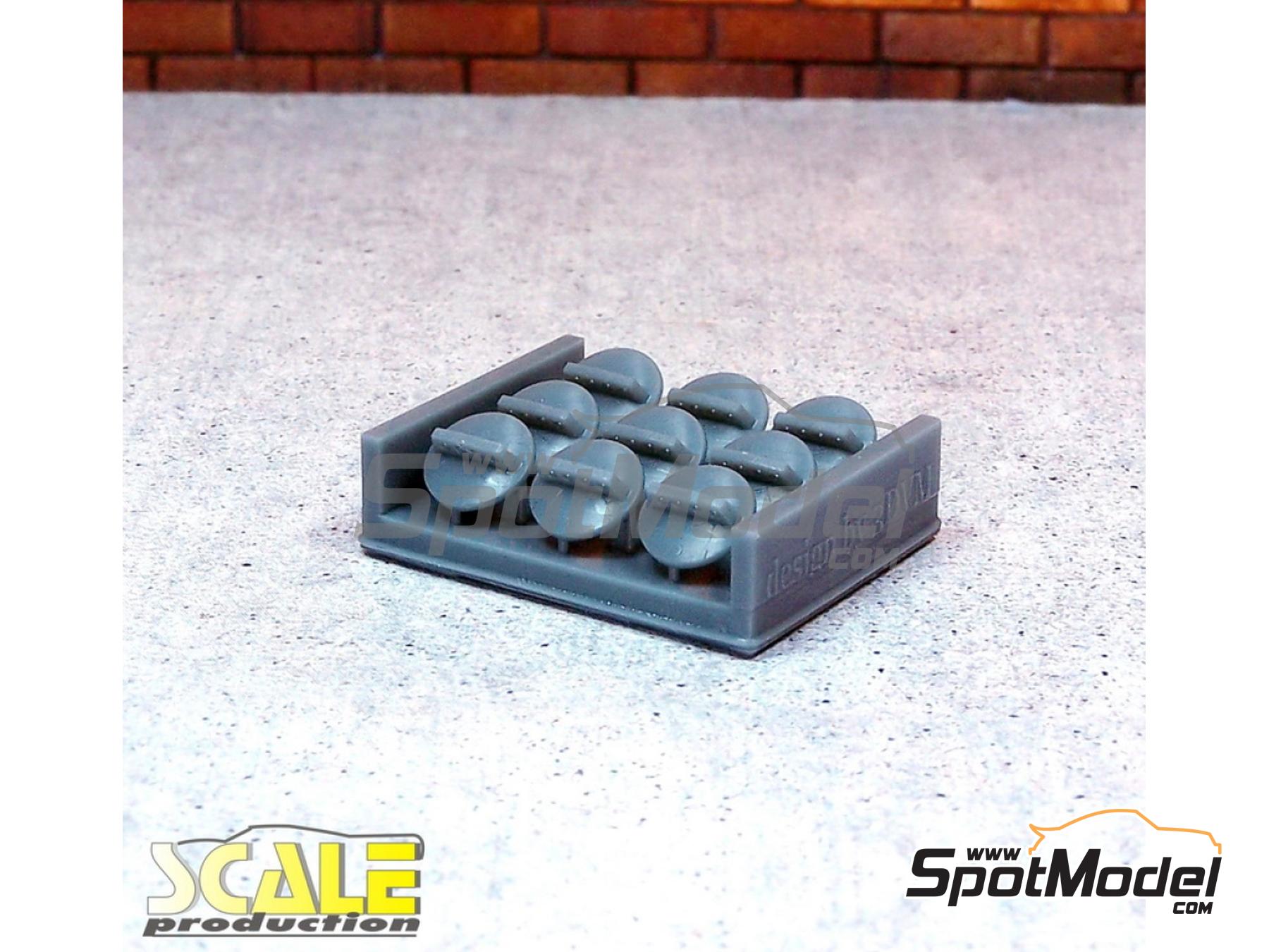 Image 1: Tapones dep&oacute;sito de combustible tipo Porsche 917 - 908 - 911RSR | Detalle en escala&nbsp;1/24 fabricado por Scale Production (ref.&nbsp;SP24338)