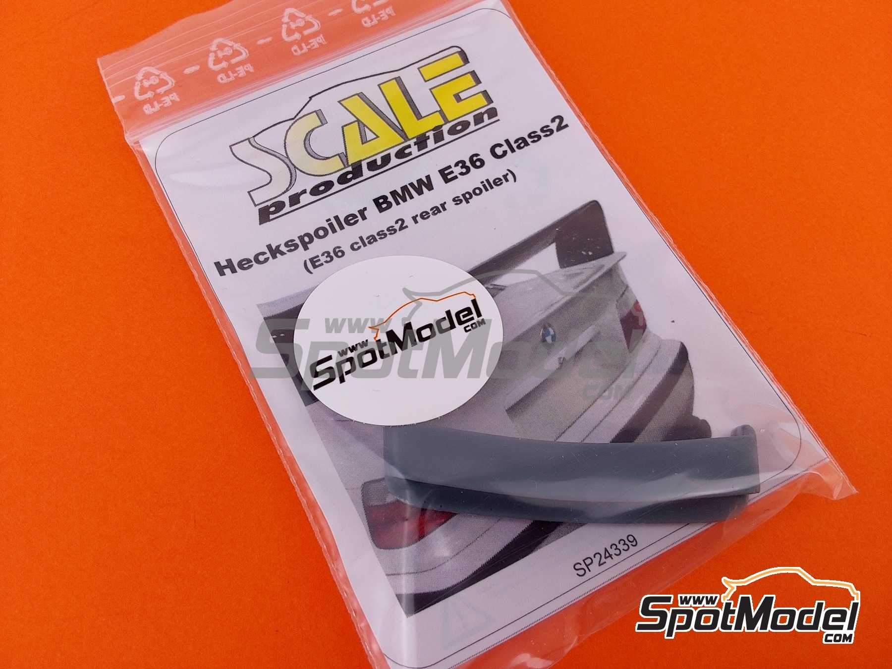 Image 3: BMW E36 Class 2 rear wing | Wing set in 1/24 scale manufactured by Scale Production (ref. SP24339)