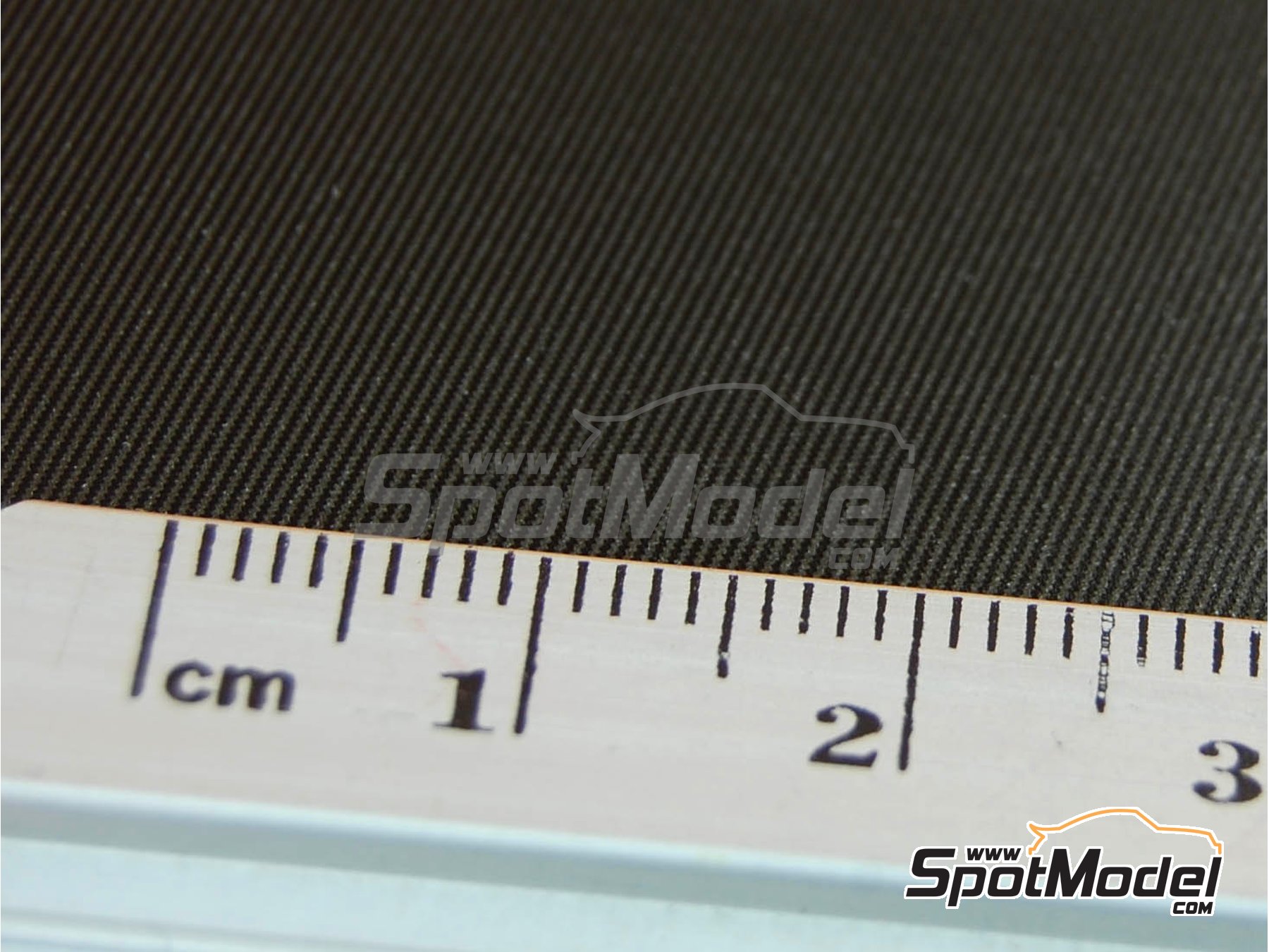 Image 3: Twill weave carbon fiber - silver + black - Small size - 150x210mm | Carbon fiber decal manufactured by Scale Production (ref. SPD24050)