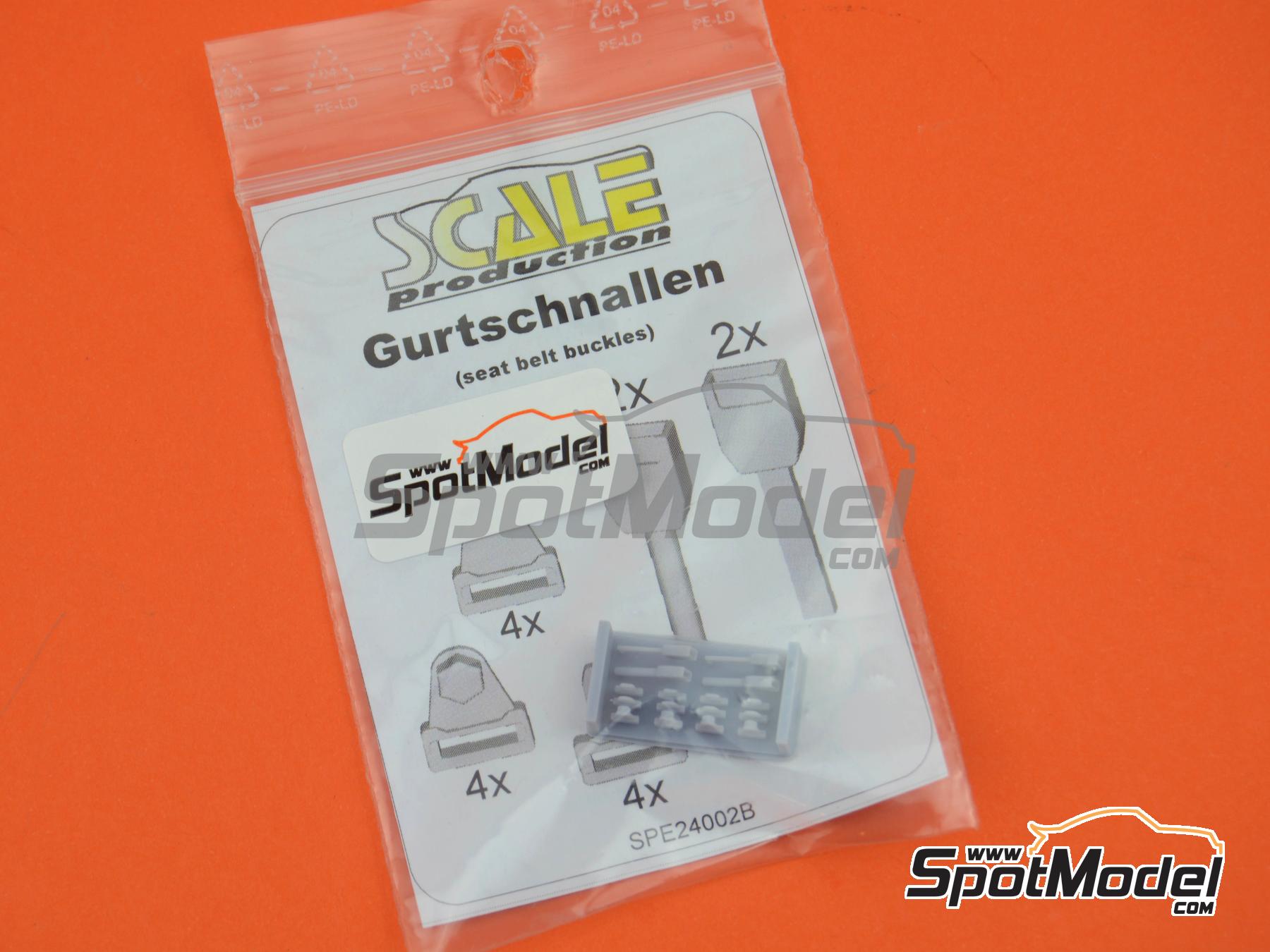 Image 1: Seat belt buckles | Seatbelts in 1/24 scale manufactured by Scale Production (ref. SPE24002-B, also SPE24002B)