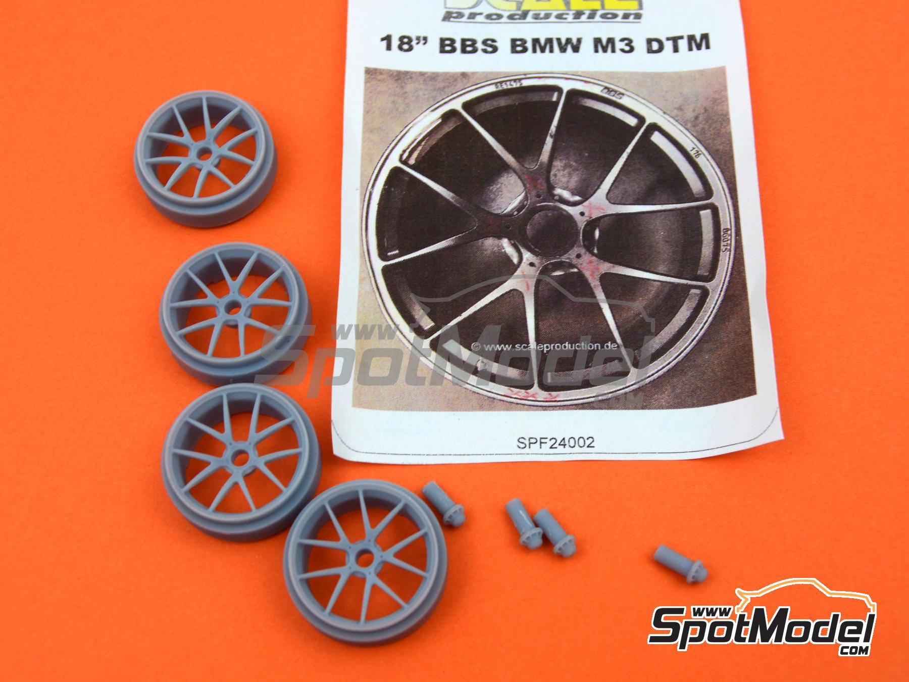 Image 1: BBS 18 inches for BMW M3 - DTM - Deutsche Tourenwagen Masters 2012 and 2013 | Rims in 1/24 scale manufactured by Scale Production (ref.&nbsp;SPF24002)