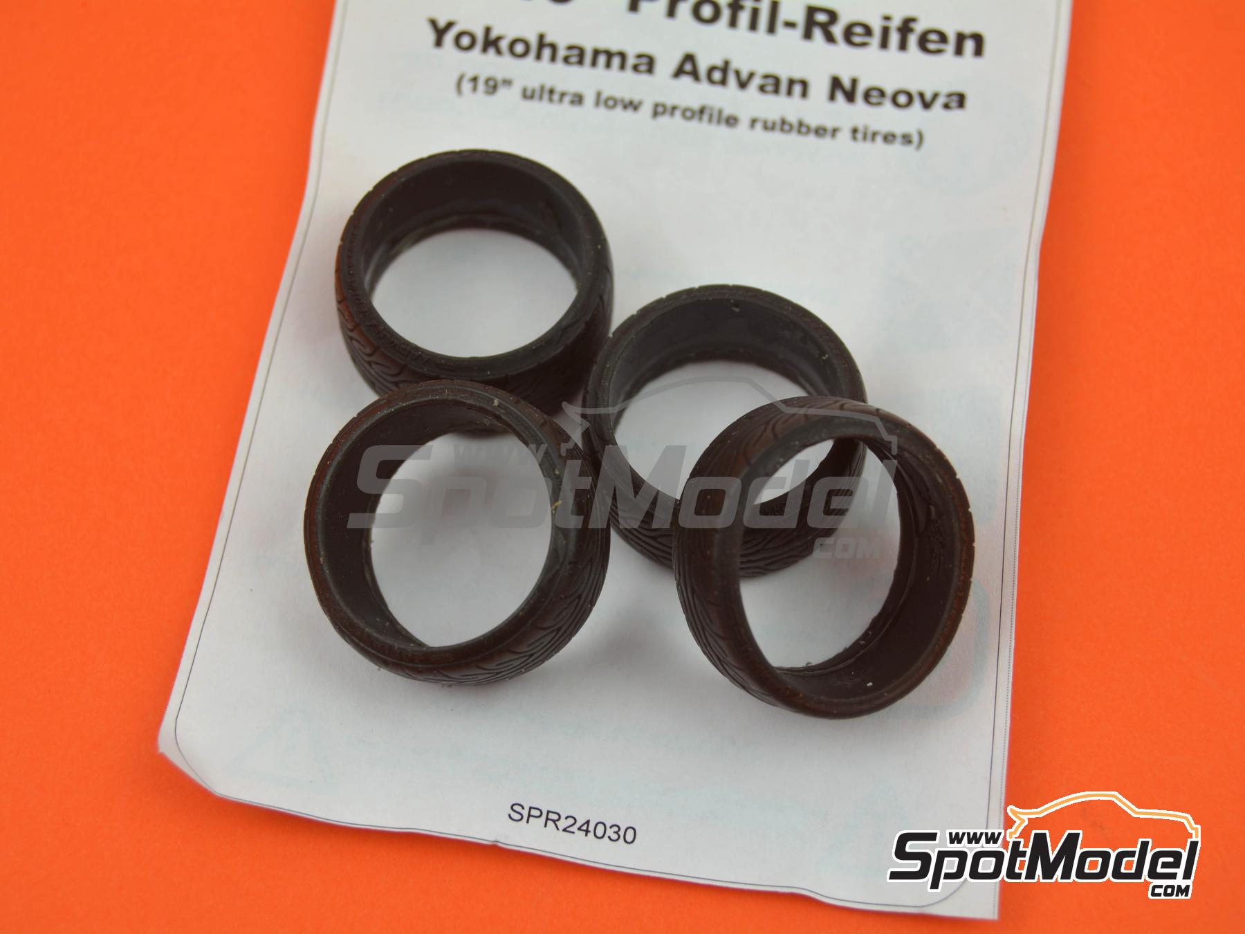 Image 6: Yokohama Advan Neova 19/20 inches | Tyre set in 1/24 scale manufactured by Scale Production (ref.&nbsp;SPR24030)