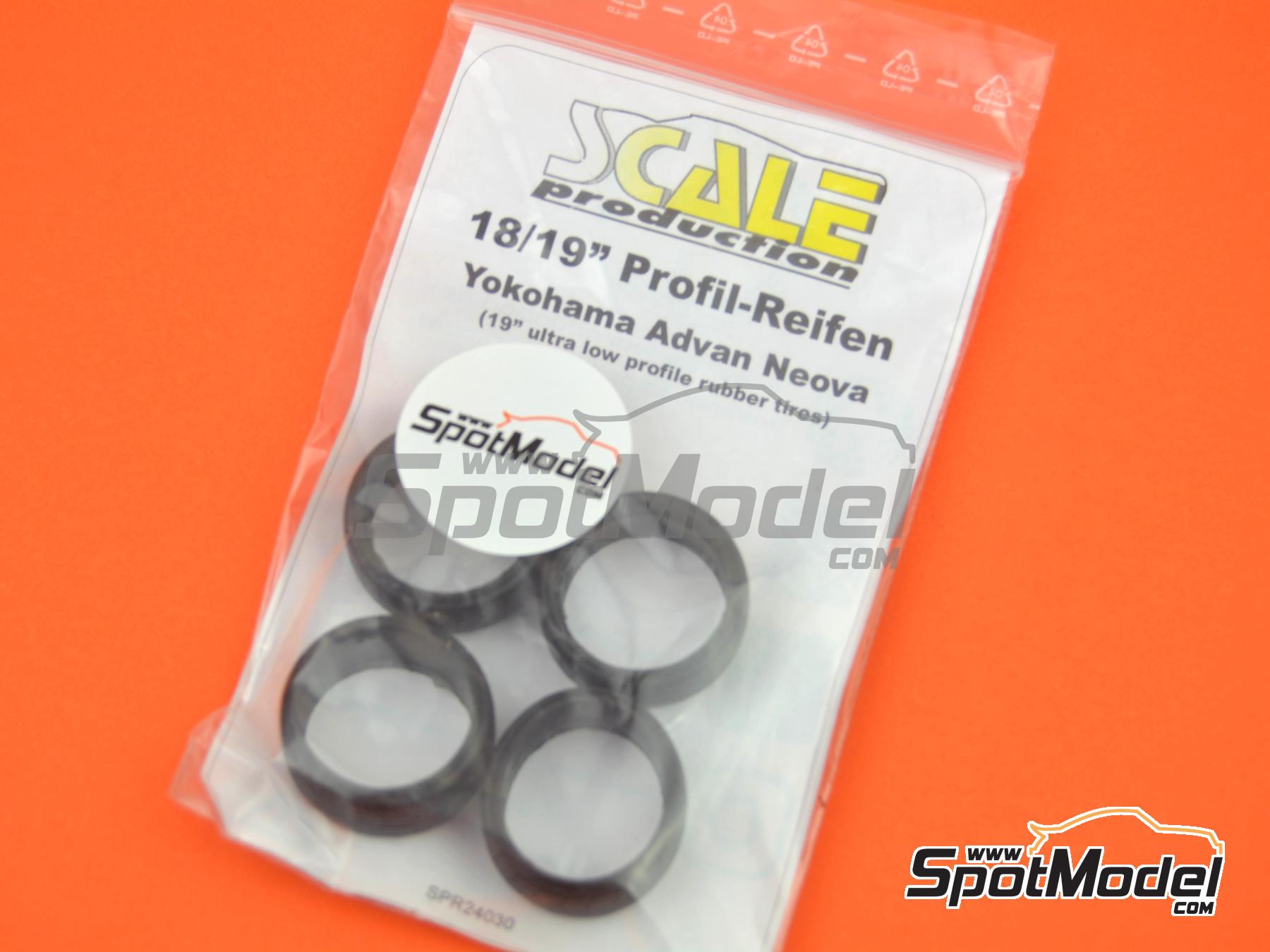 Image 7: Yokohama Advan Neova 19/20 inches | Tyre set in 1/24 scale manufactured by Scale Production (ref.&nbsp;SPR24030)