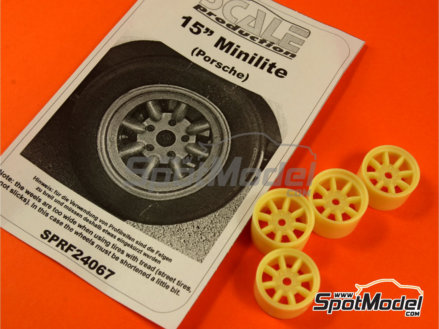 Image 1: Minilite de 15 pulgadas | Llantas en escala&nbsp;1/24 fabricado por Scale Production (ref.&nbsp;SPRF24067)