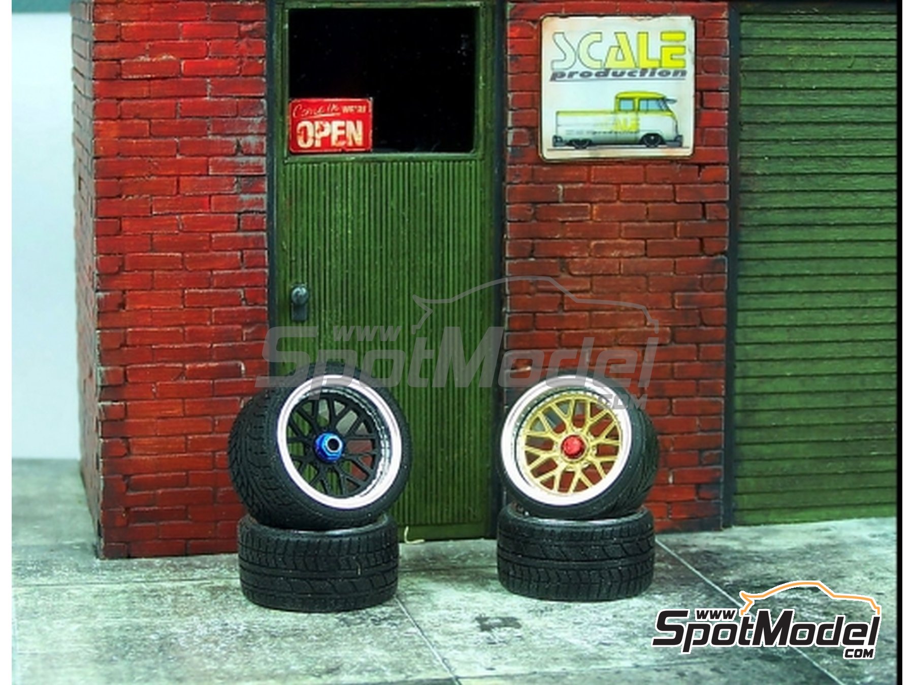 Image 1: 19 inches Messer ME15-3 without tyres | Rims and tyres set in 1/24 scale manufactured by Scale Production (ref.&nbsp;SPRF24129)