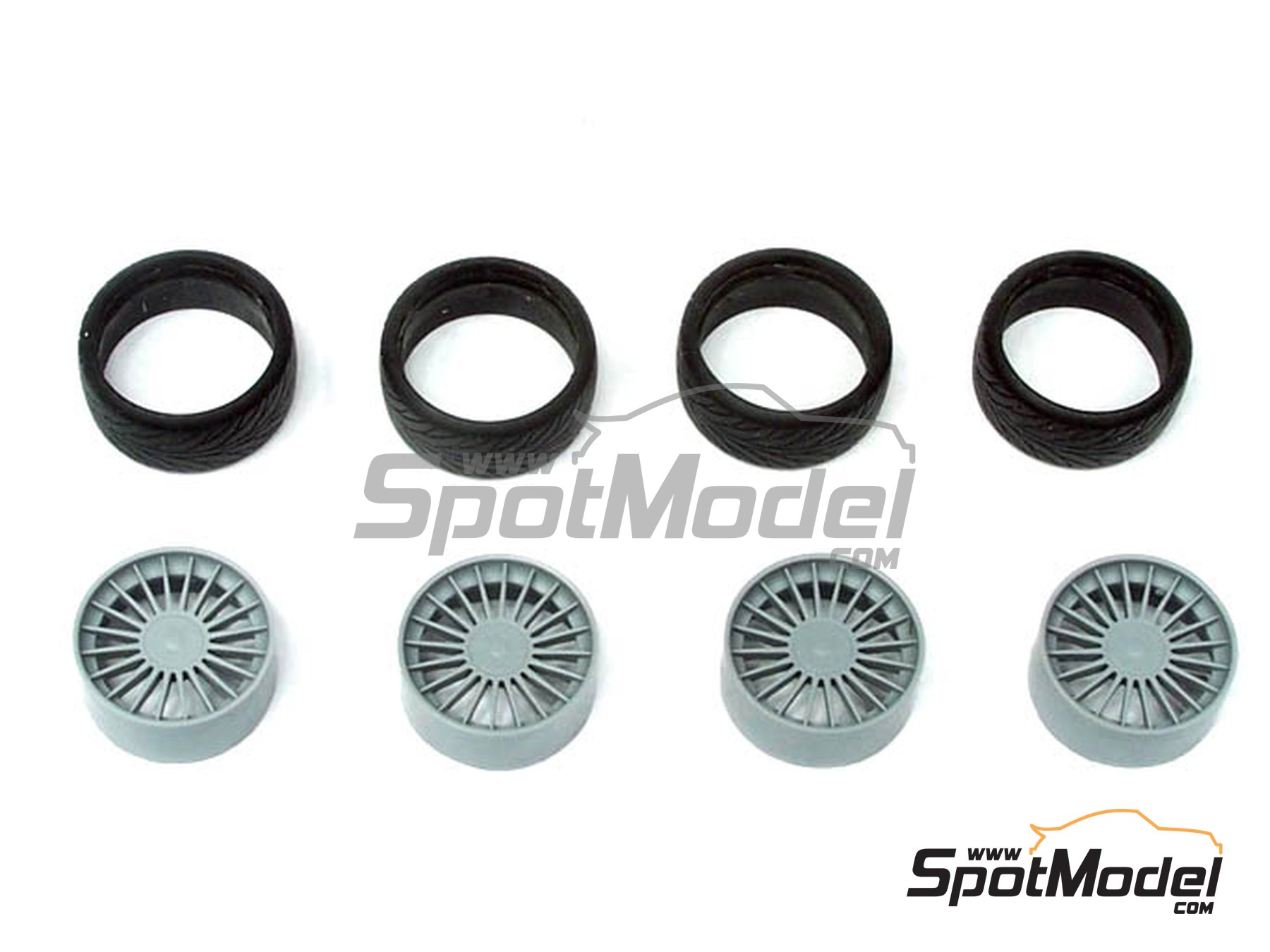 Image 1: Alpina Classic 18 pulgadas | Set de llantas y neum&aacute;ticos en escala&nbsp;1/24 fabricado por Scale Production (ref.&nbsp;SPRF24132+NANKANG)