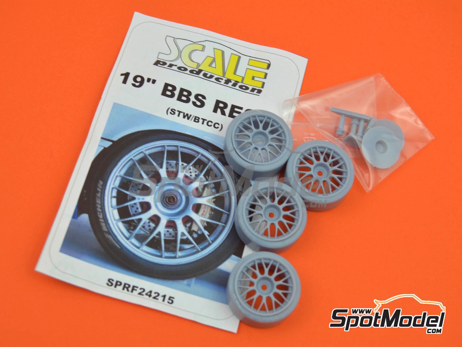 Image 9: BBS RE276 (STW/BTCC) 19 inches | Rims and tyres set in 1/24 scale manufactured by Scale Production (ref.&nbsp;SPRF24215)