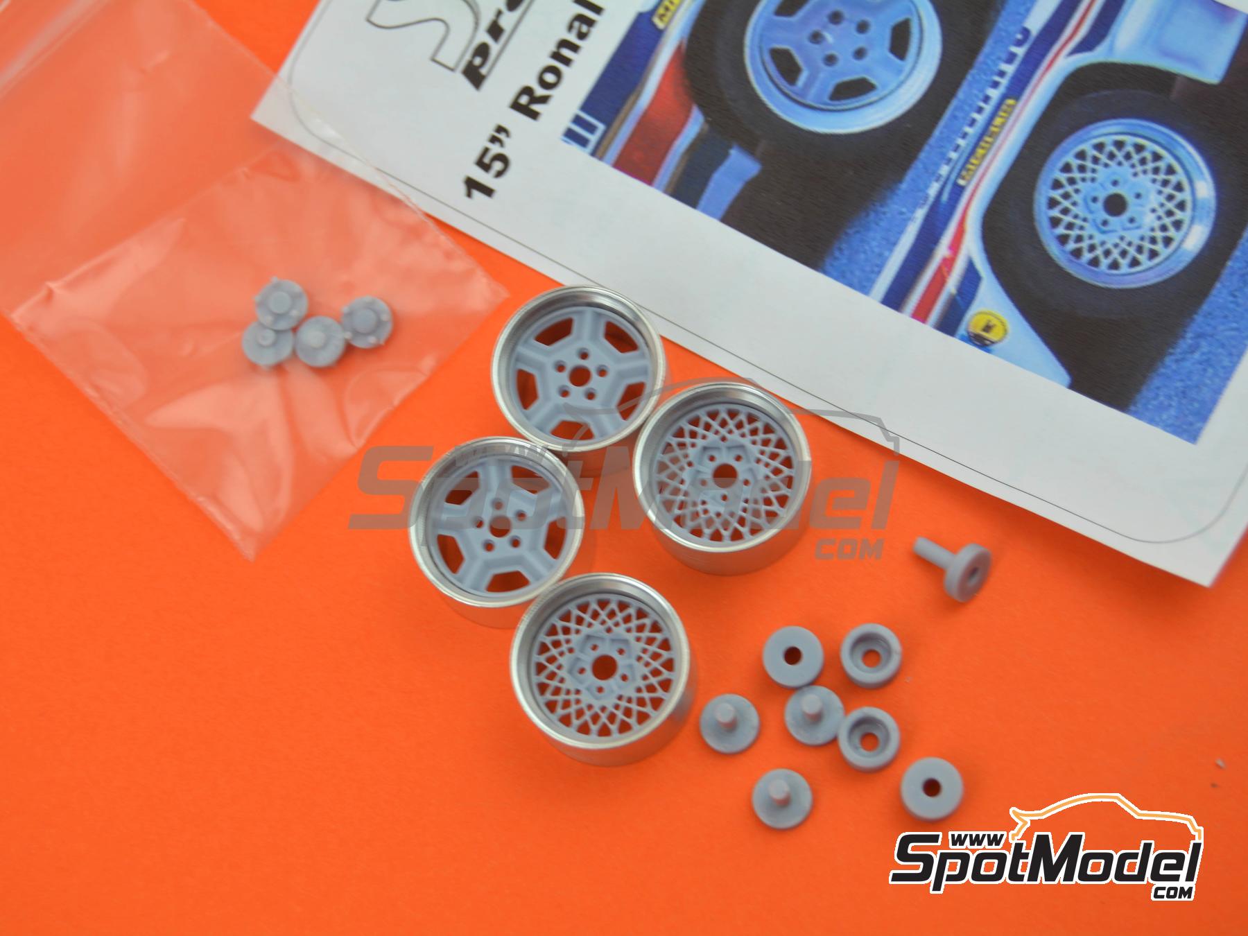 Image 5: Ronal + BBS 15 pulgadas para Opel Ascona 400 | Llantas en escala 1/24 fabricado por Scale Production (ref. SPRF24219)