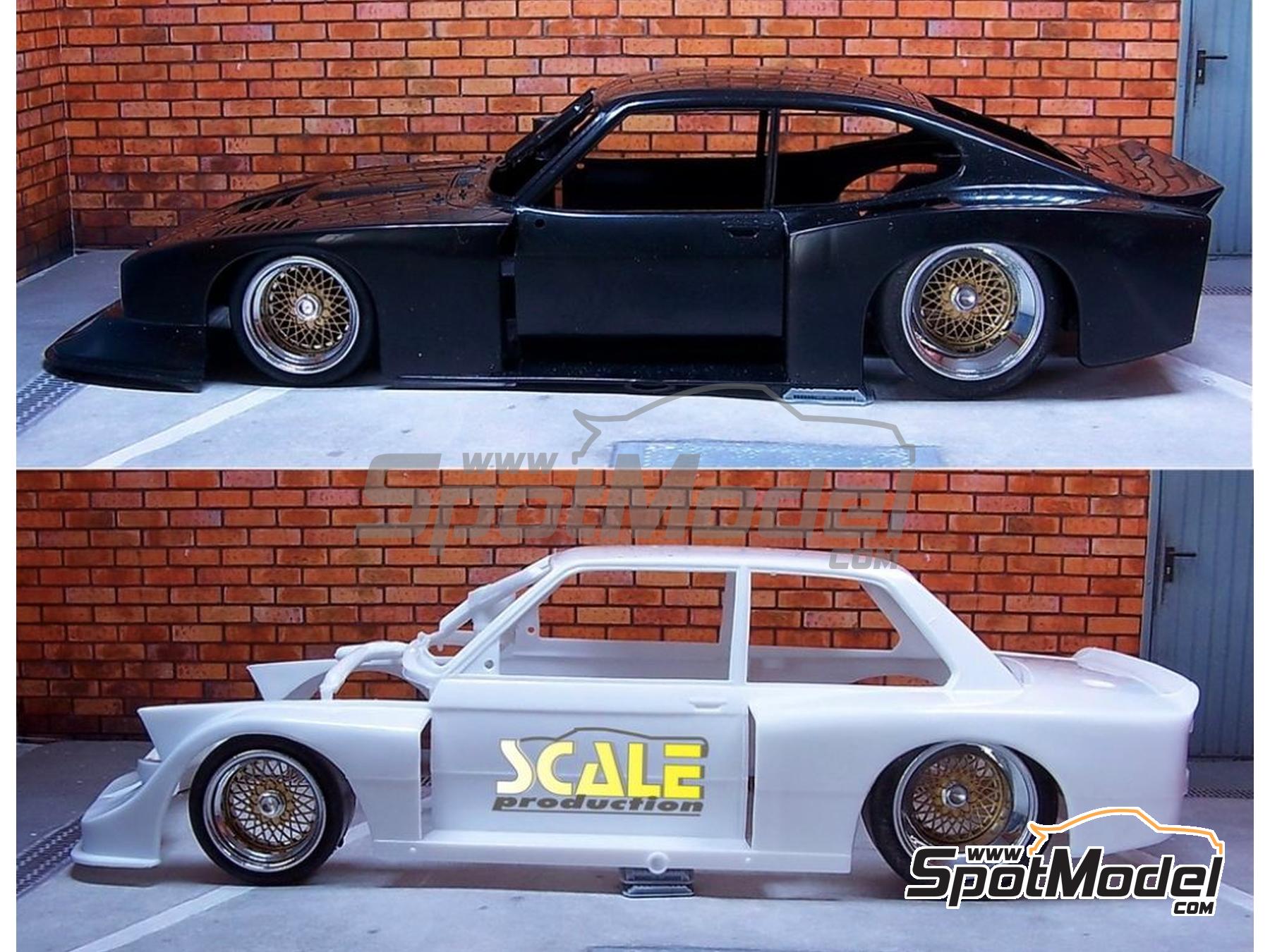 Image 4: BBS E50 de 16 y 19 pulgadas con neum&aacute;ticos lisos para Grupo 5 | Set de llantas y neum&aacute;ticos en escala&nbsp;1/24 fabricado por Scale Production (ref.&nbsp;SPRF24221+SLICKS)