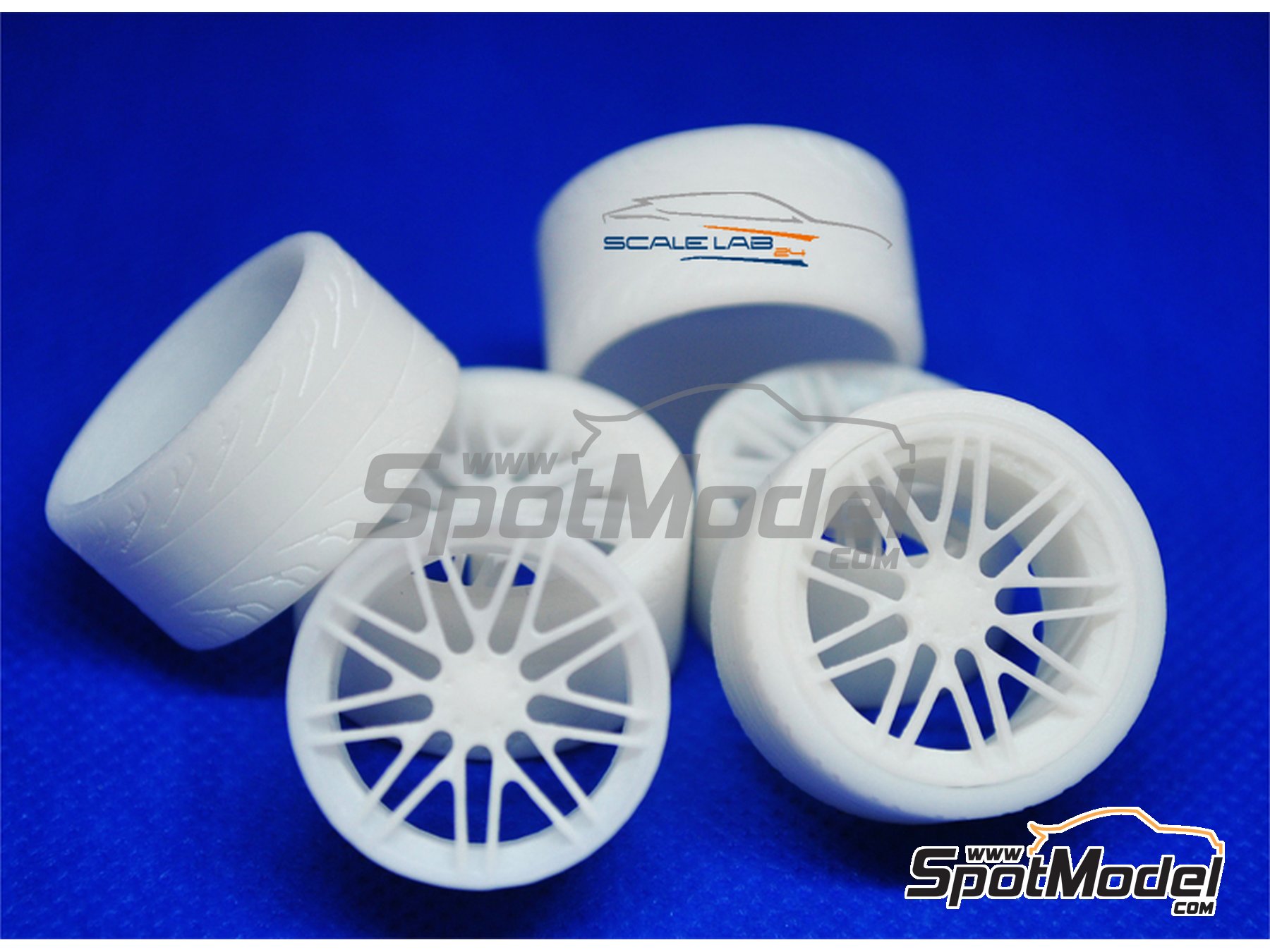 ScaleLab 24 SL01-009: Rims and tyres set 1/24 scale - BB 22 inches - 4 ...