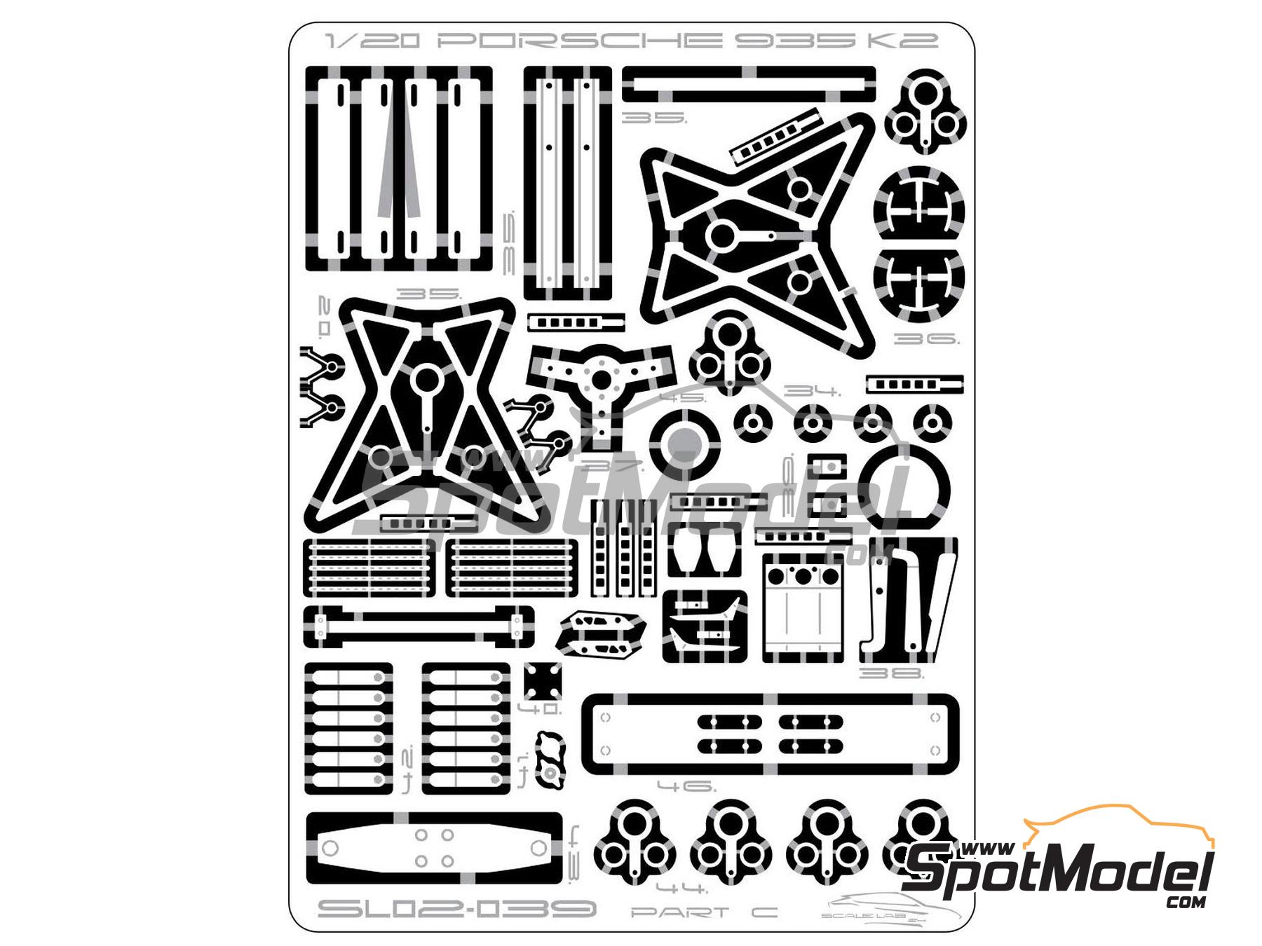 Image 4: Porsche 935 K2 | Detail up set in 1/20 scale manufactured by ScaleLab 24 (ref. SL02-039)