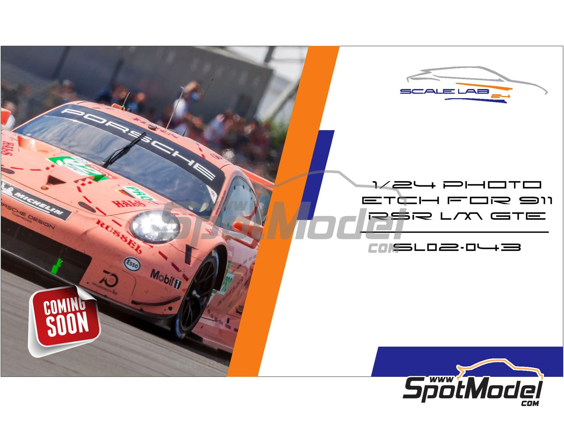 Image 1: Porsche 911 991 GT3 RSR | Detail up set in 1/24 scale manufactured by ScaleLab 24 (ref.&nbsp;SL02-043)