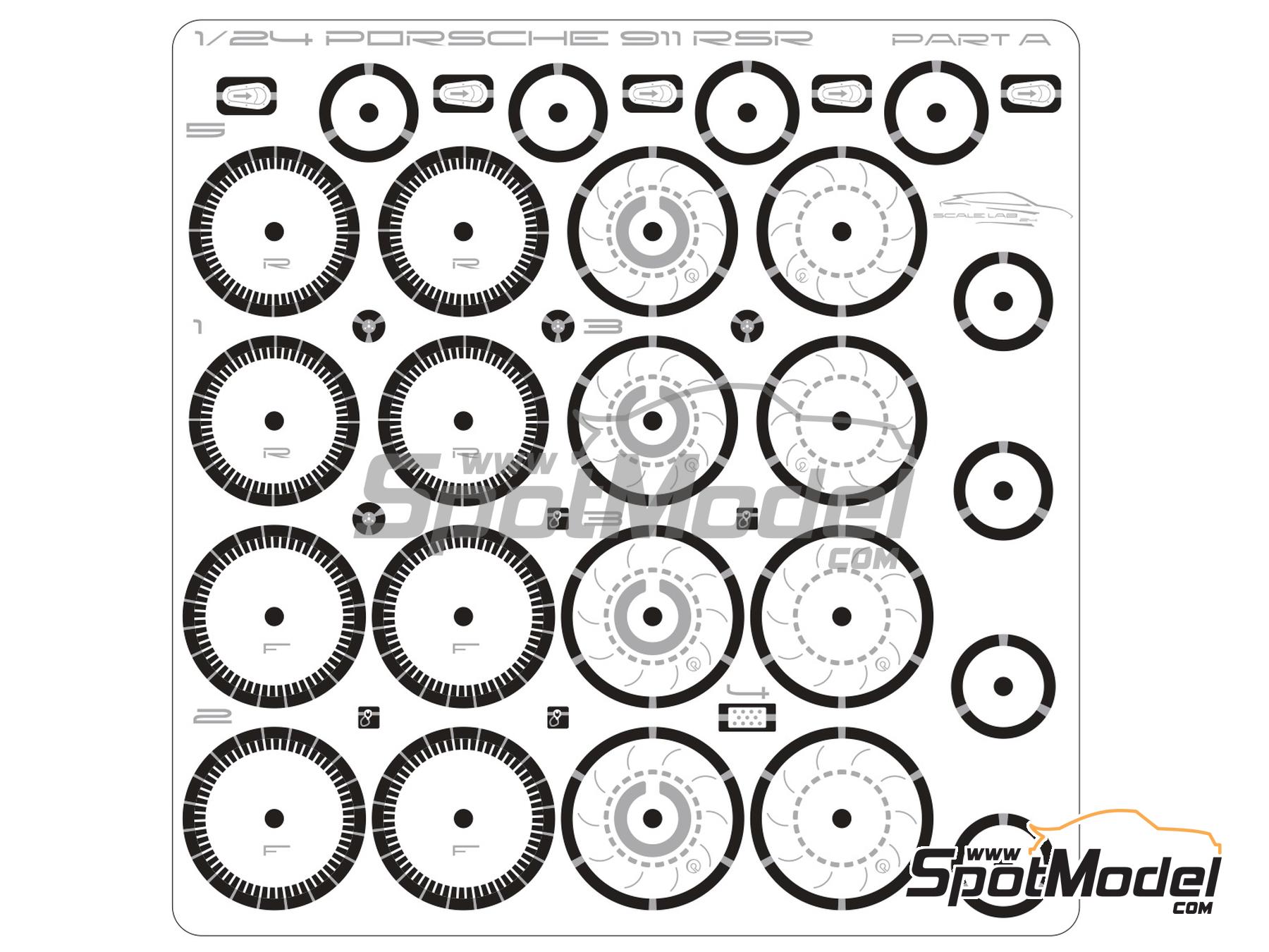 Image 2: Porsche 911 991 GT3 RSR | Detail up set in 1/24 scale manufactured by ScaleLab 24 (ref.&nbsp;SL02-043)