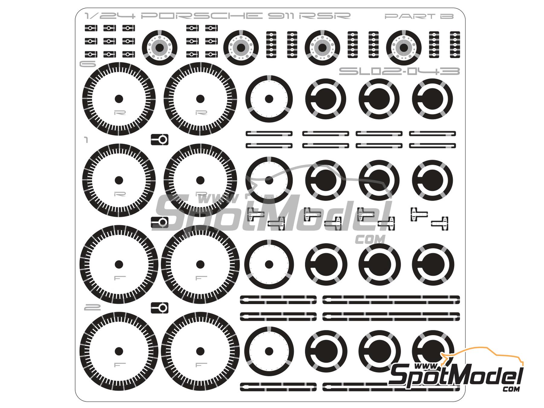 Image 3: Porsche 911 991 GT3 RSR | Detail up set in 1/24 scale manufactured by ScaleLab 24 (ref.&nbsp;SL02-043)