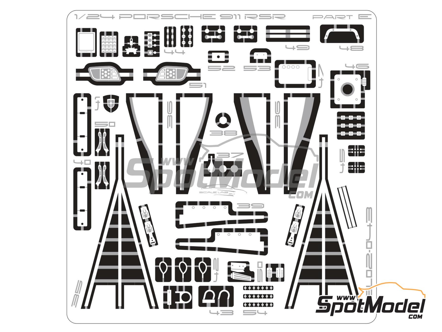 Image 5: Porsche 911 991 GT3 RSR | Detail up set in 1/24 scale manufactured by ScaleLab 24 (ref.&nbsp;SL02-043)