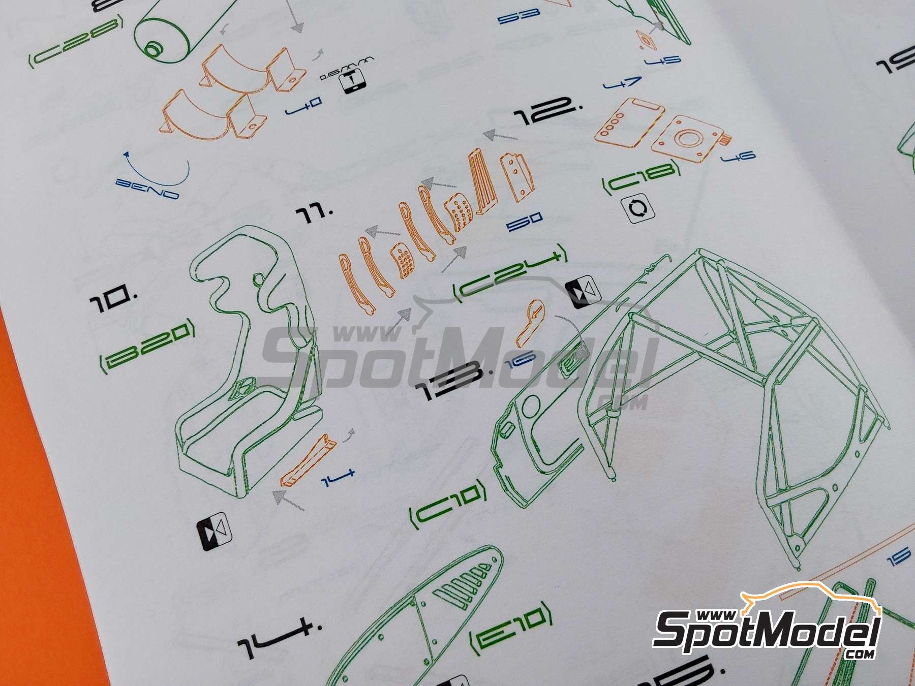 Image 20: Porsche 911 991 GT3 RSR | Detail up set in 1/24 scale manufactured by ScaleLab 24 (ref.&nbsp;SL02-043)