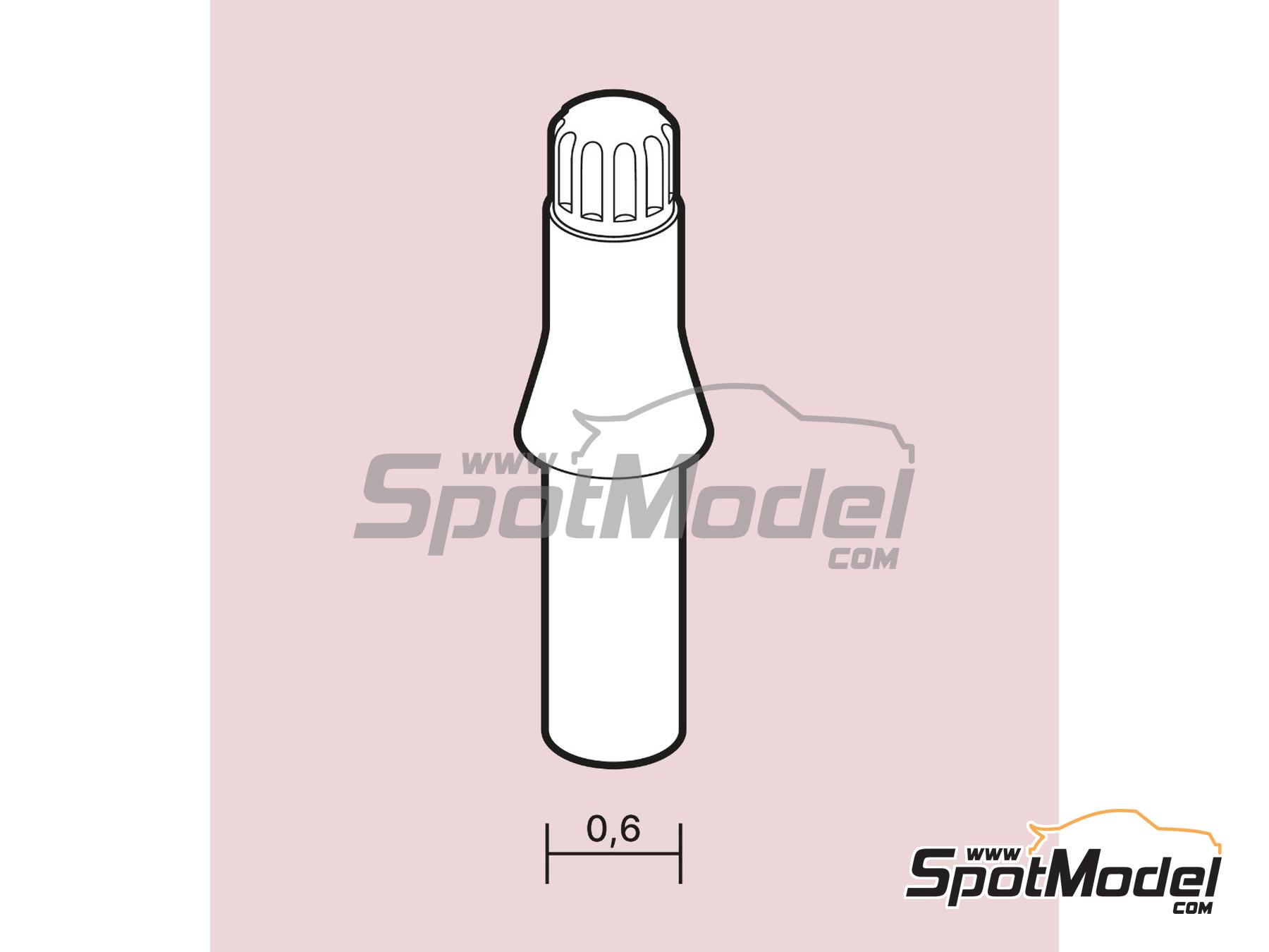 Image 1: V&aacute;lvulas de aire - tipo 1 | V&aacute;lvula de inflado en escala&nbsp;1/24 fabricado por Scalecars.Online (ref.&nbsp;SCO-R002)