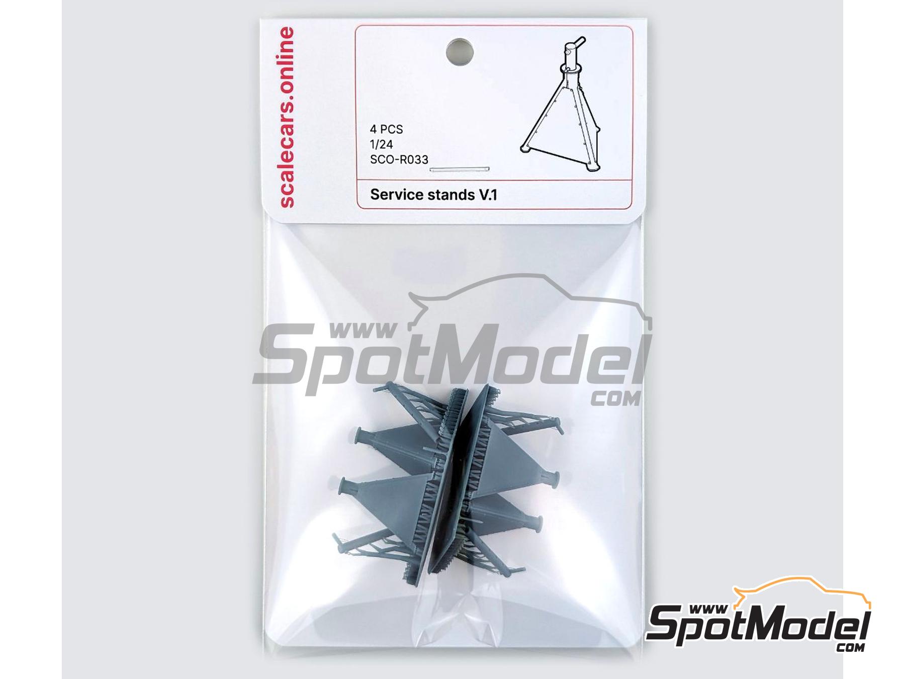 Image 2: Service Stands type 1 | Detail in 1/24 scale manufactured by Scalecars.Online (ref.&nbsp;SCO-R033)