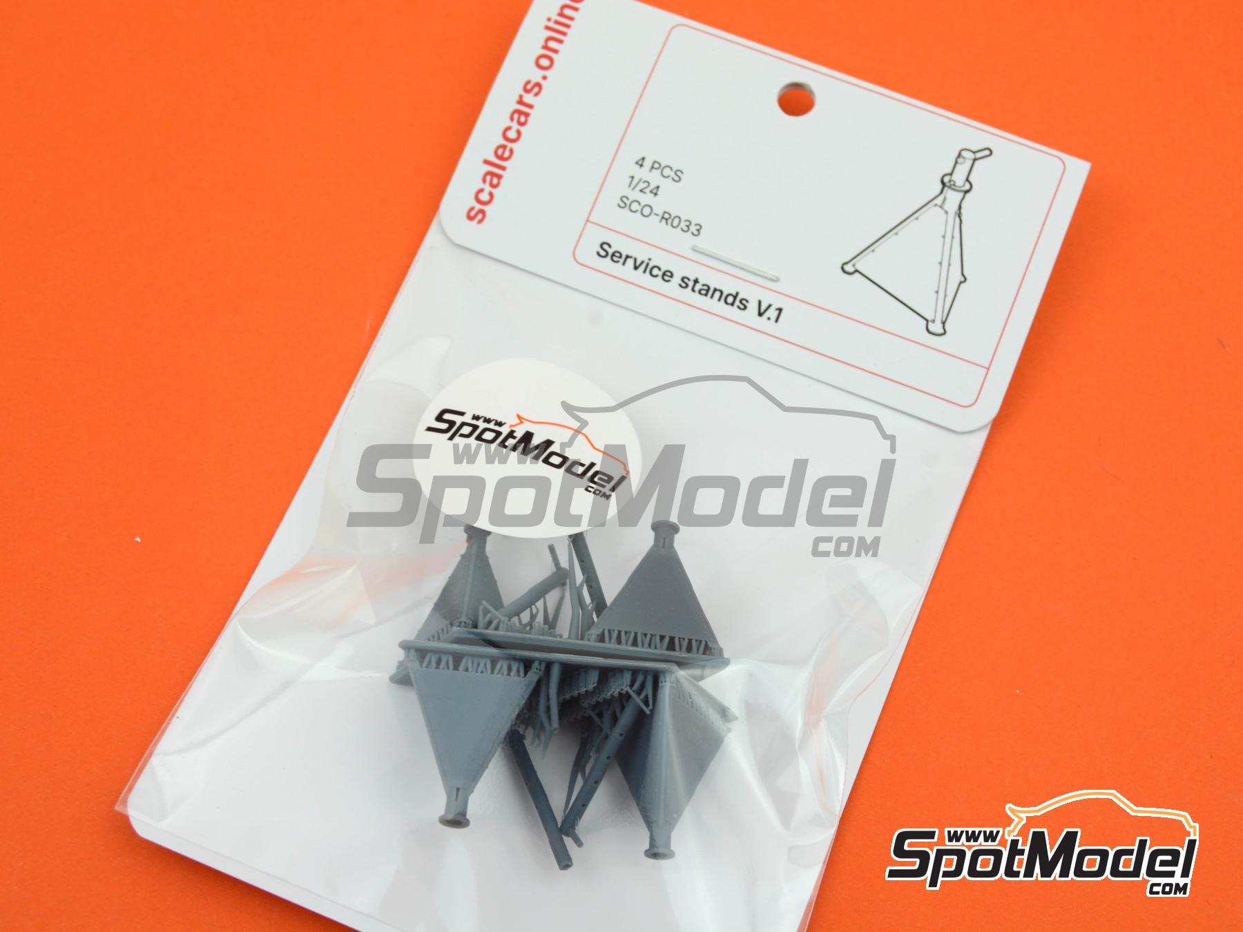 Image 7: Service Stands type 1 | Detail in 1/24 scale manufactured by Scalecars.Online (ref.&nbsp;SCO-R033)
