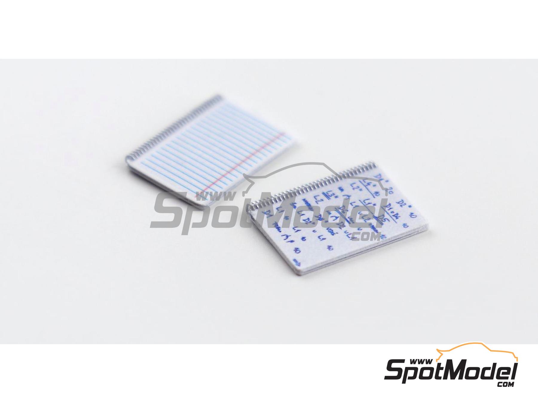 Image 4: Co-driver notebook | Detail in 1/24 scale manufactured by Scalecars.Online (ref.&nbsp;SCO-R035)