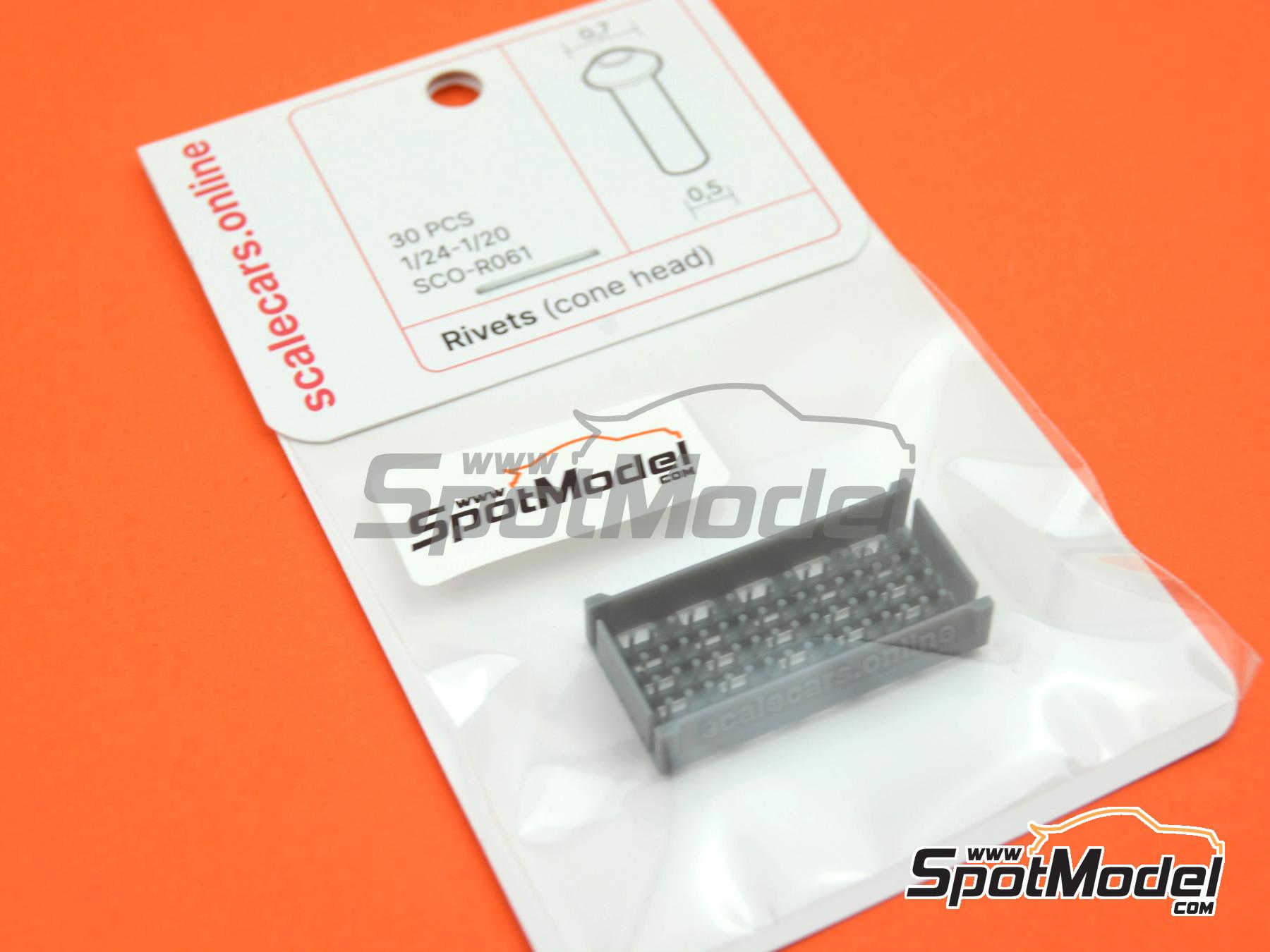 Scalecars.Online SCO-R061: Rivets 1/24 scale - Rivets 0.7 mm (cone head ...