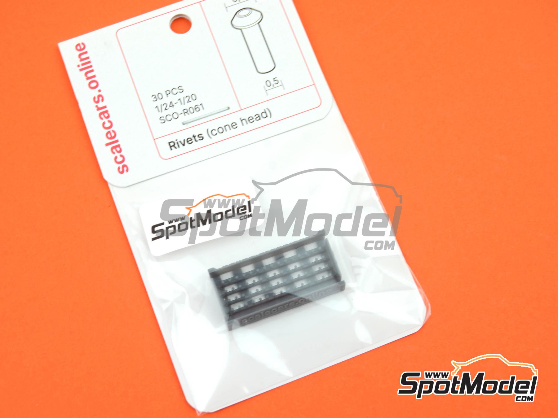 Scalecars.Online SCO-R061: Rivets 1/24 scale - Rivets 0.7 mm (cone head ...