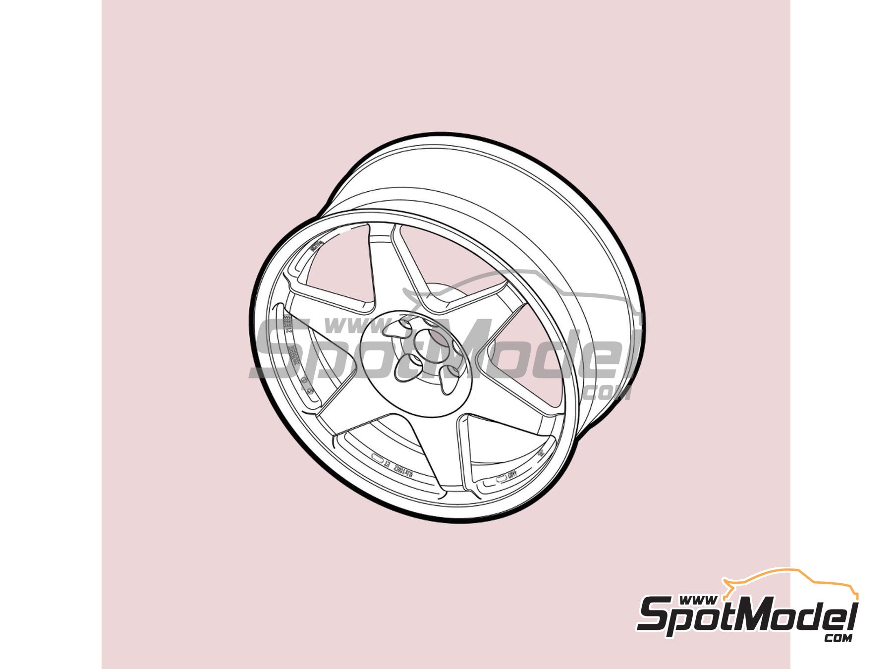 Image 1: Speedline Corse 2013C | Rims in 1/24 scale manufactured by Scalecars.Online (ref.&nbsp;SCO-R078-SCO)