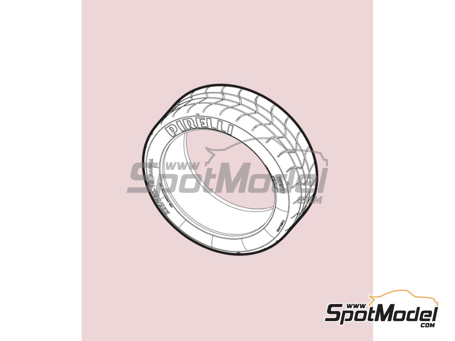 Image 1: Pirelli RE | Tyre set in 1/24 scale manufactured by Scalecars.Online (ref.&nbsp;SCO-R079)