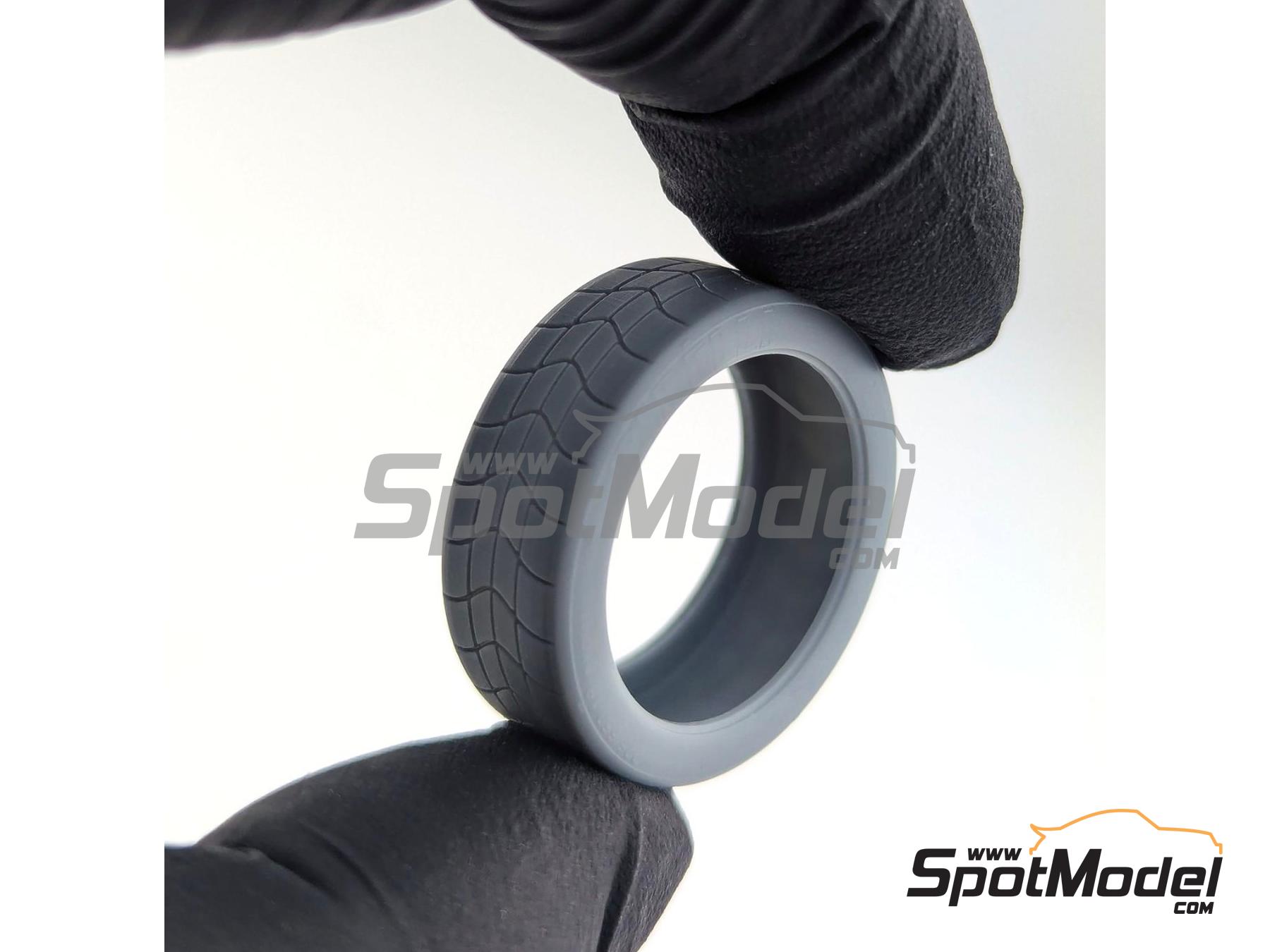 Image 2: Pirelli RE | Tyre set in 1/24 scale manufactured by Scalecars.Online (ref.&nbsp;SCO-R079)