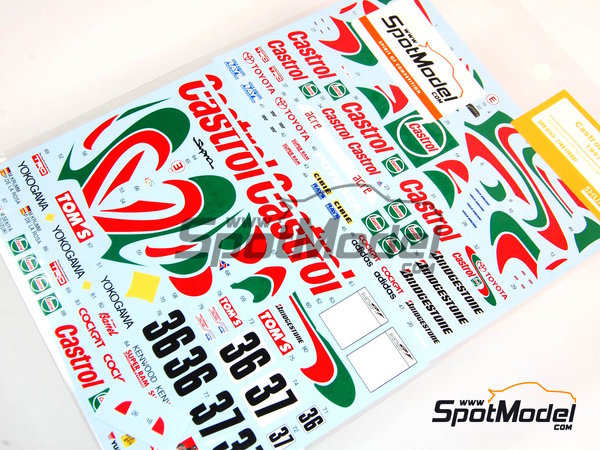 Image 1: Toyota Supra GT patrocinado por Castrol - Campeonato GT de Japon - Japan GT Championship JGTC 1997 | Decoraci&oacute;n en escala&nbsp;1/24 fabricado por Shunko Models (ref.&nbsp;SHK-D153)