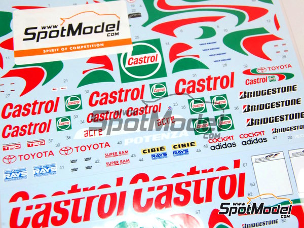Image 3: Toyota Supra GT patrocinado por Castrol - Campeonato GT de Japon - Japan GT Championship JGTC 1997 | Decoraci&oacute;n en escala&nbsp;1/24 fabricado por Shunko Models (ref.&nbsp;SHK-D153)