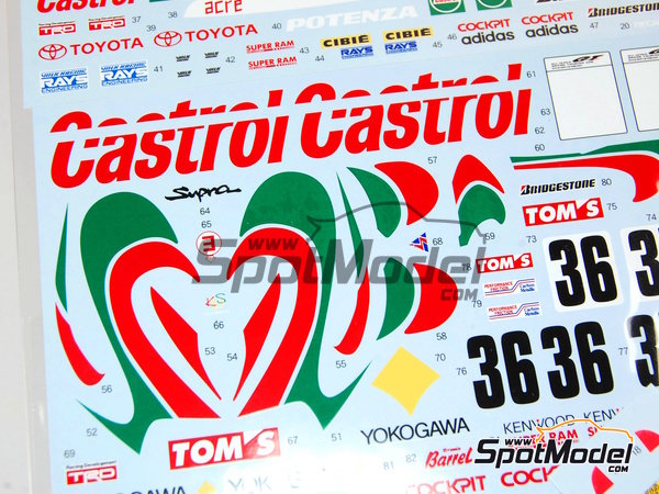 Image 4: Toyota Supra GT patrocinado por Castrol - Campeonato GT de Japon - Japan GT Championship JGTC 1997 | Decoraci&oacute;n en escala&nbsp;1/24 fabricado por Shunko Models (ref.&nbsp;SHK-D153)