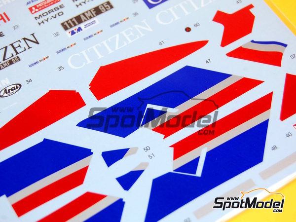 Image 4: Mitsubishi Pajero Sonauto RalliArt Team sponsored by Citizen - Paris Le Cap 1992 | Marking / livery in 1/24 scale manufactured by Shunko Models (ref.&nbsp;SHK-D206)