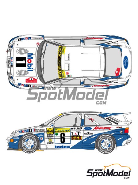 Shunko Models Marking Livery 1 24 Scale Ford Escort Wrc Mobil